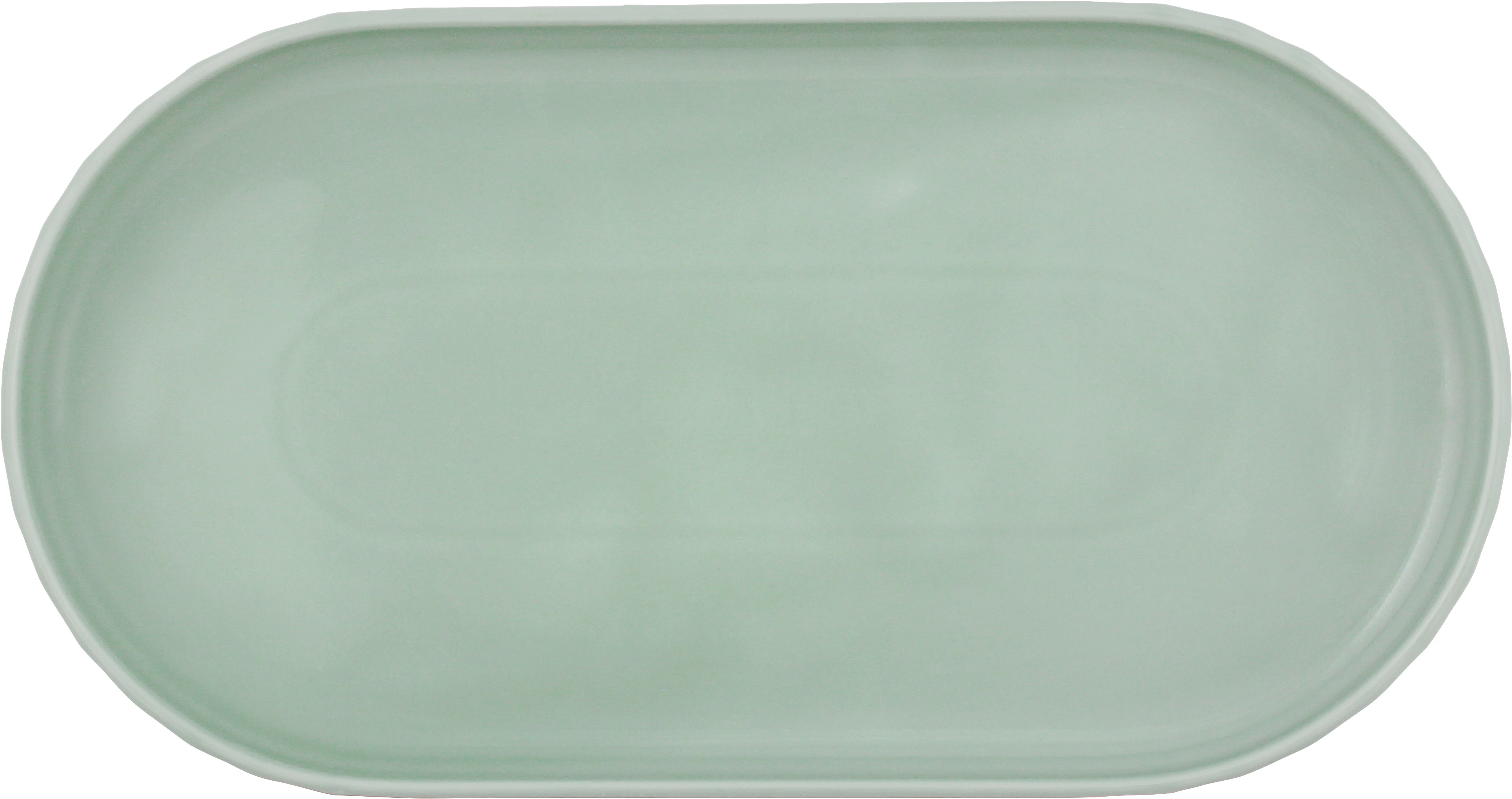 Bauscher Edge tallerken/fad, oval, 32 x 17 cm, lyseblå