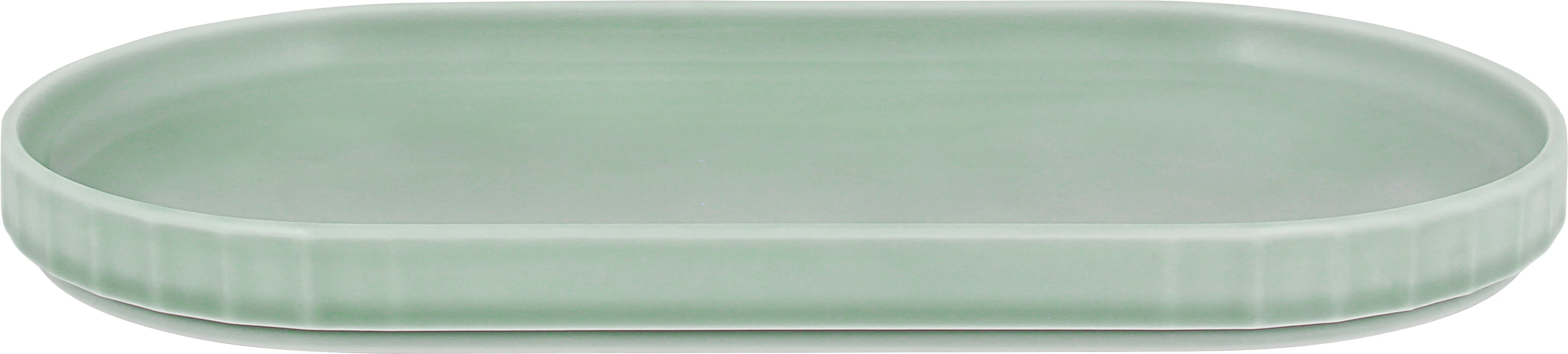 Bauscher Edge tallerken/fad, oval, 32 x 17 cm, lyseblå