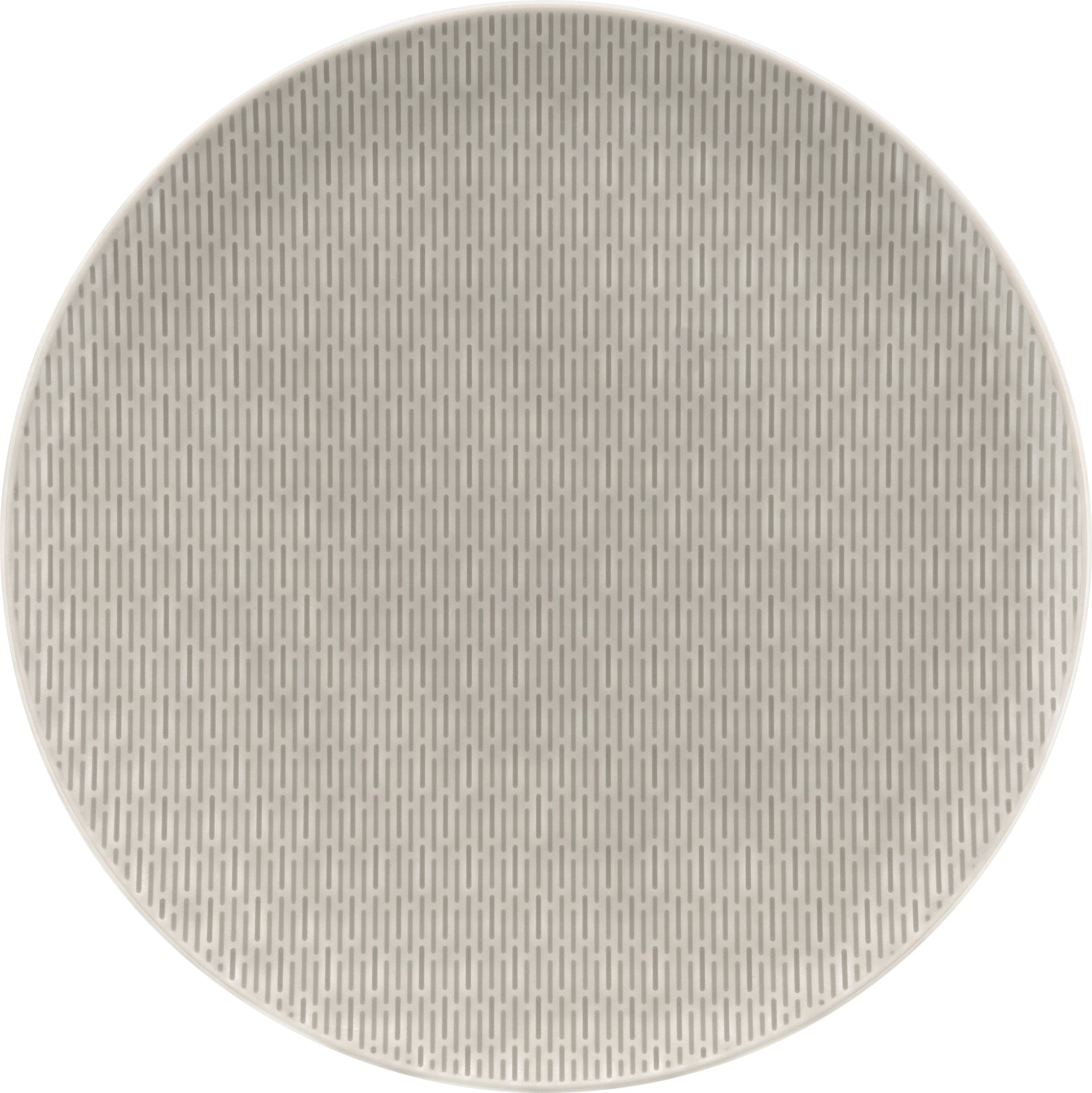 Bauscher Scope tallerken, 26 cm, uden fane, grå med striber