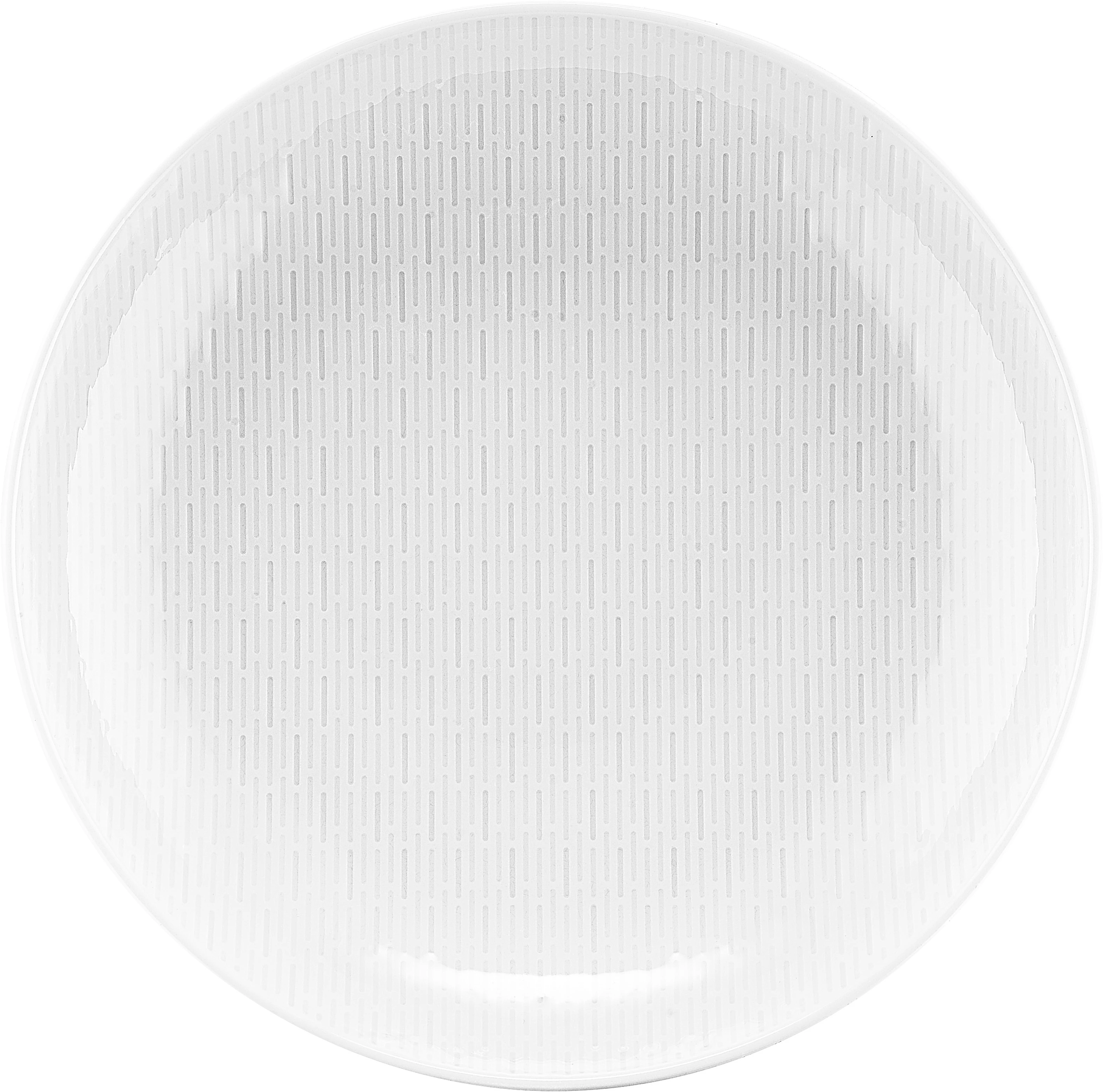 Bauscher Scope dyb tallerken, 24 cm, uden fane, hvid med striber