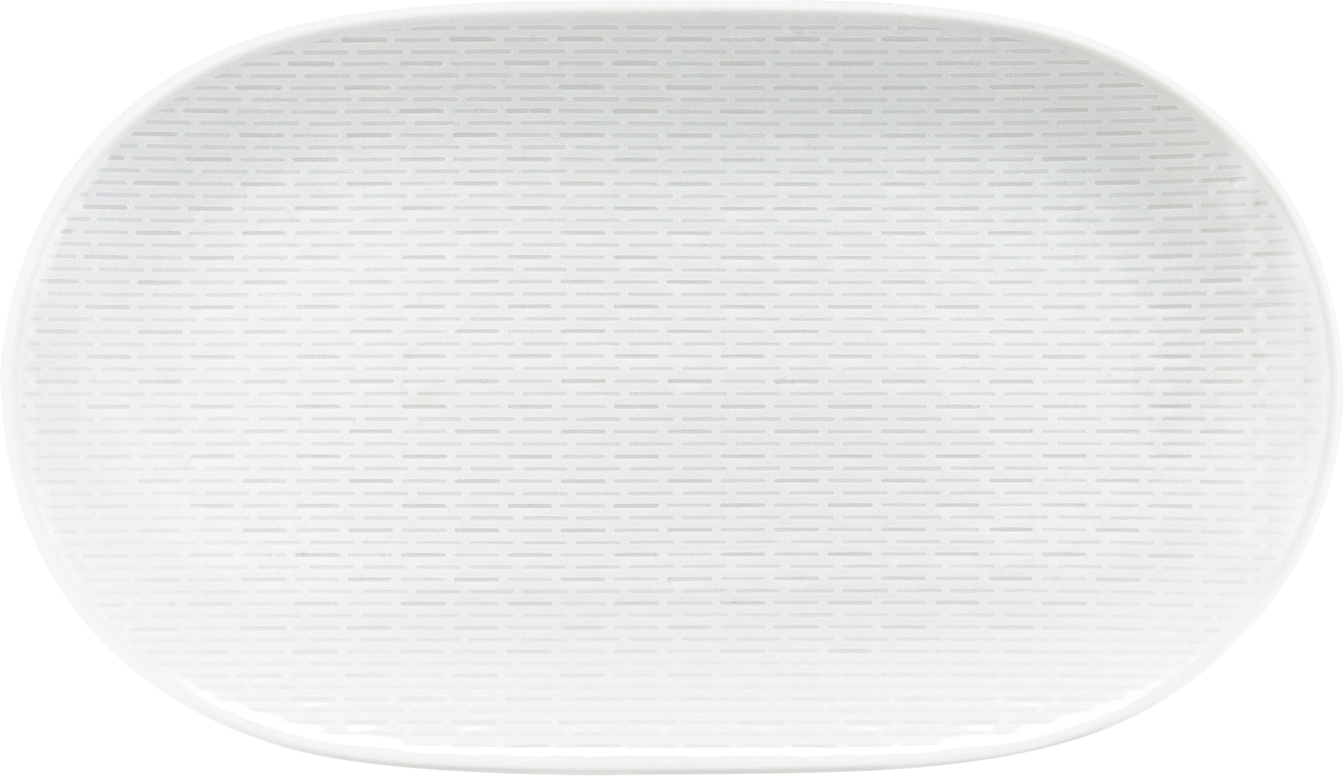 Bauscher Scope tallerken/fad, oval, 23,1 x 15,2 cm, hvid med striber