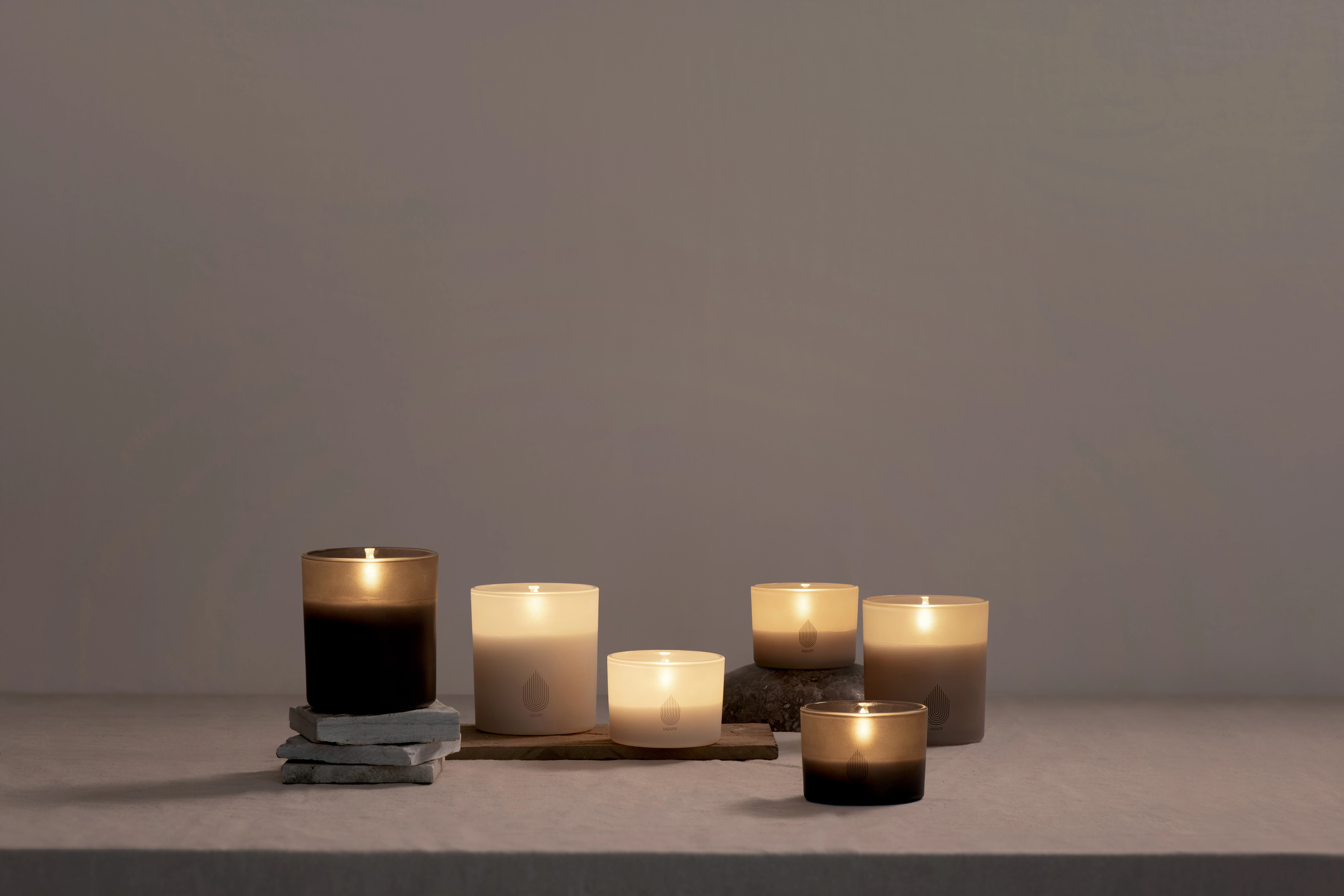 uyuni Glaslys, H10,2 cm, ø9,2 cm, sand