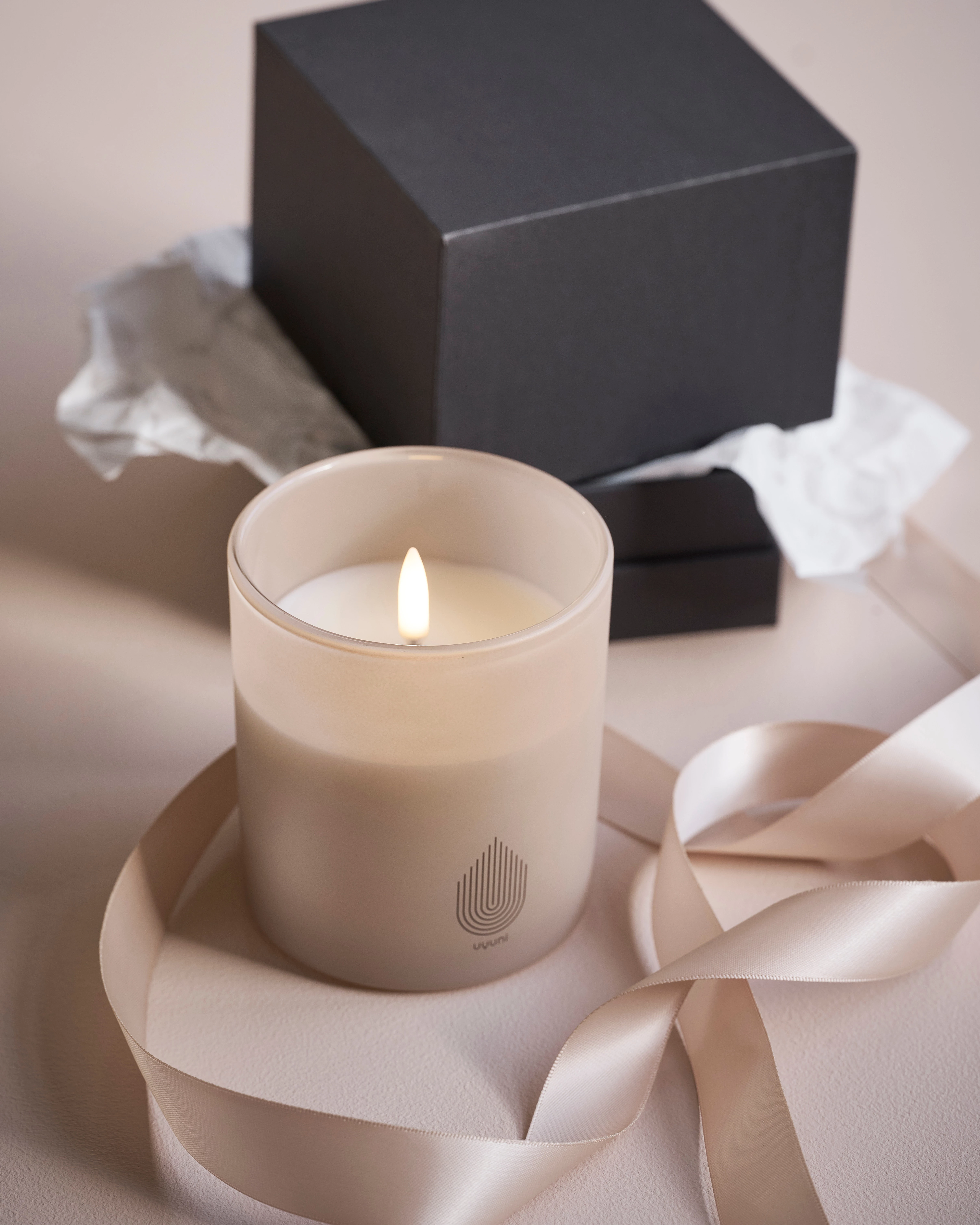 uyuni Glaslys, H10,2 cm, ø9,2 cm, sand