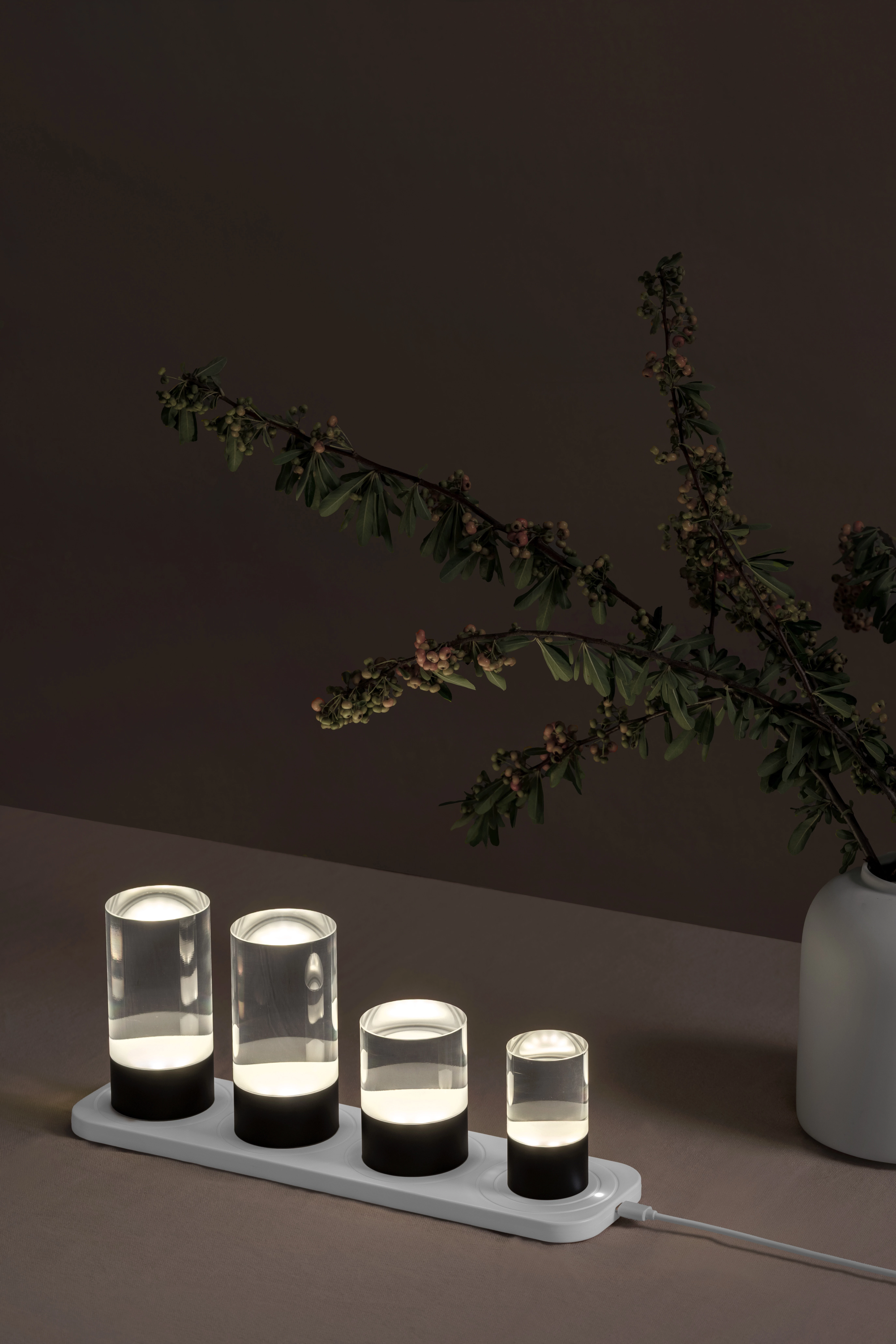 uyuni Ladeplade til 4 stk. lys, 40 x 10 cm