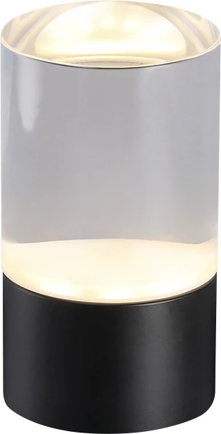 uyuni Bloklys, H8 cm, ø4,5 cm, klar/sort