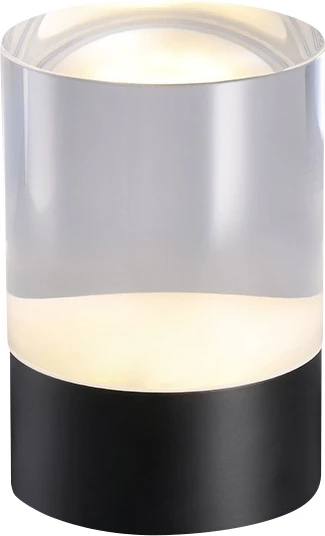 uyuni Bloklys, H8 cm, ø6 cm, klar/sort