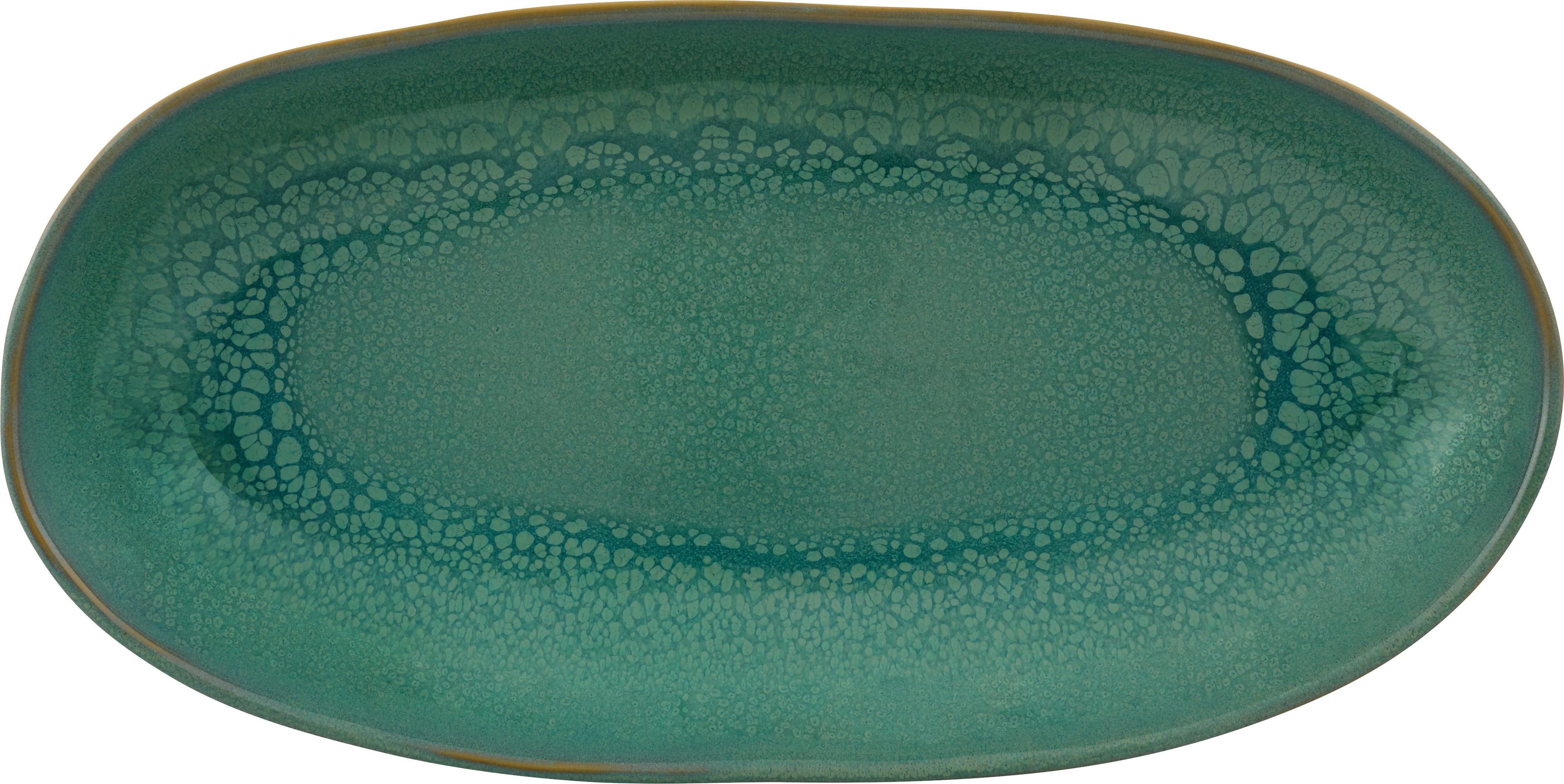 Vista Alegre Gemstone tallerken/fad, oval, 34,5x17 cm, grøn