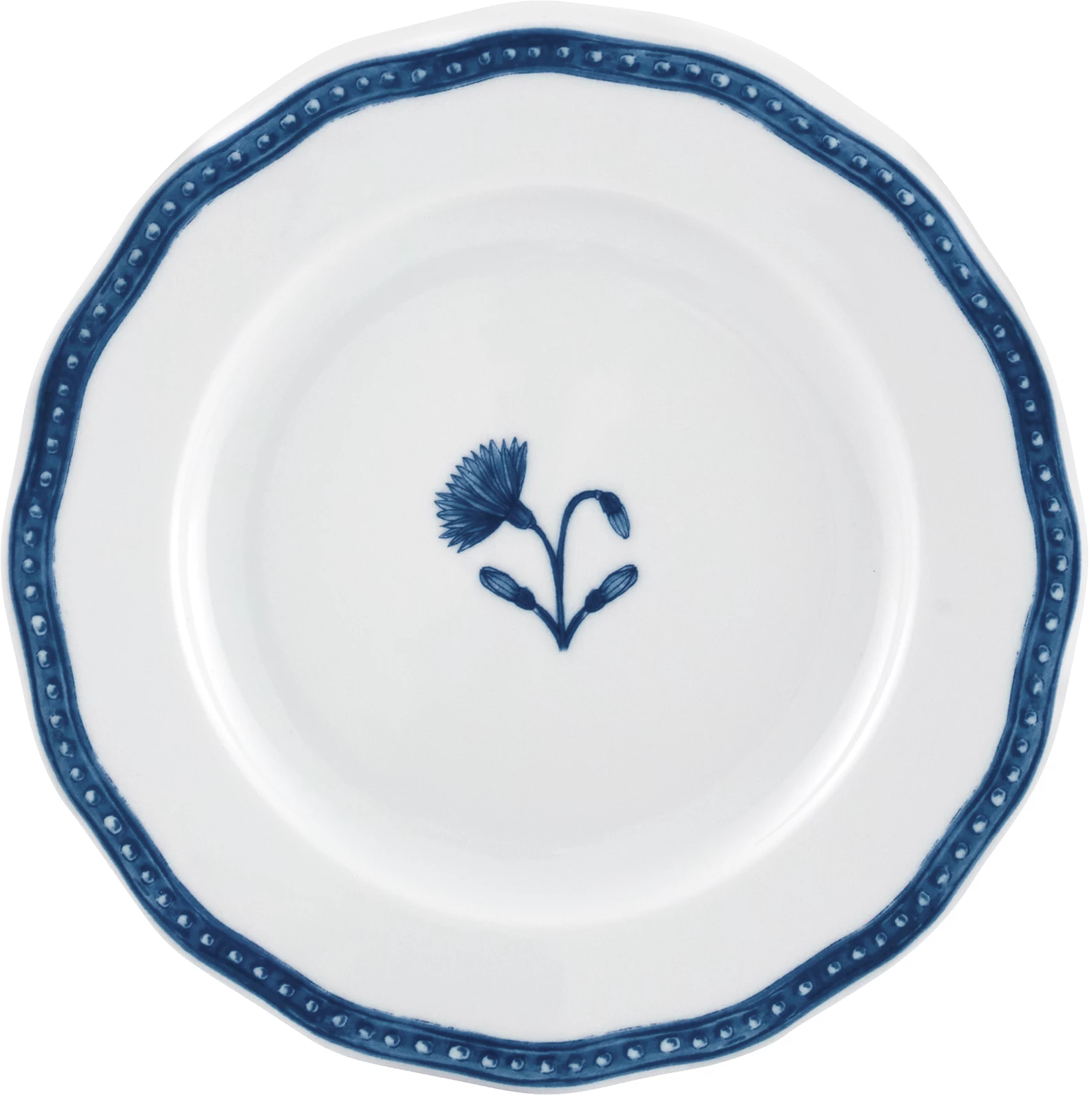 Vista Alegre Jane tallerken, ø16,5 cm, hvid/blå