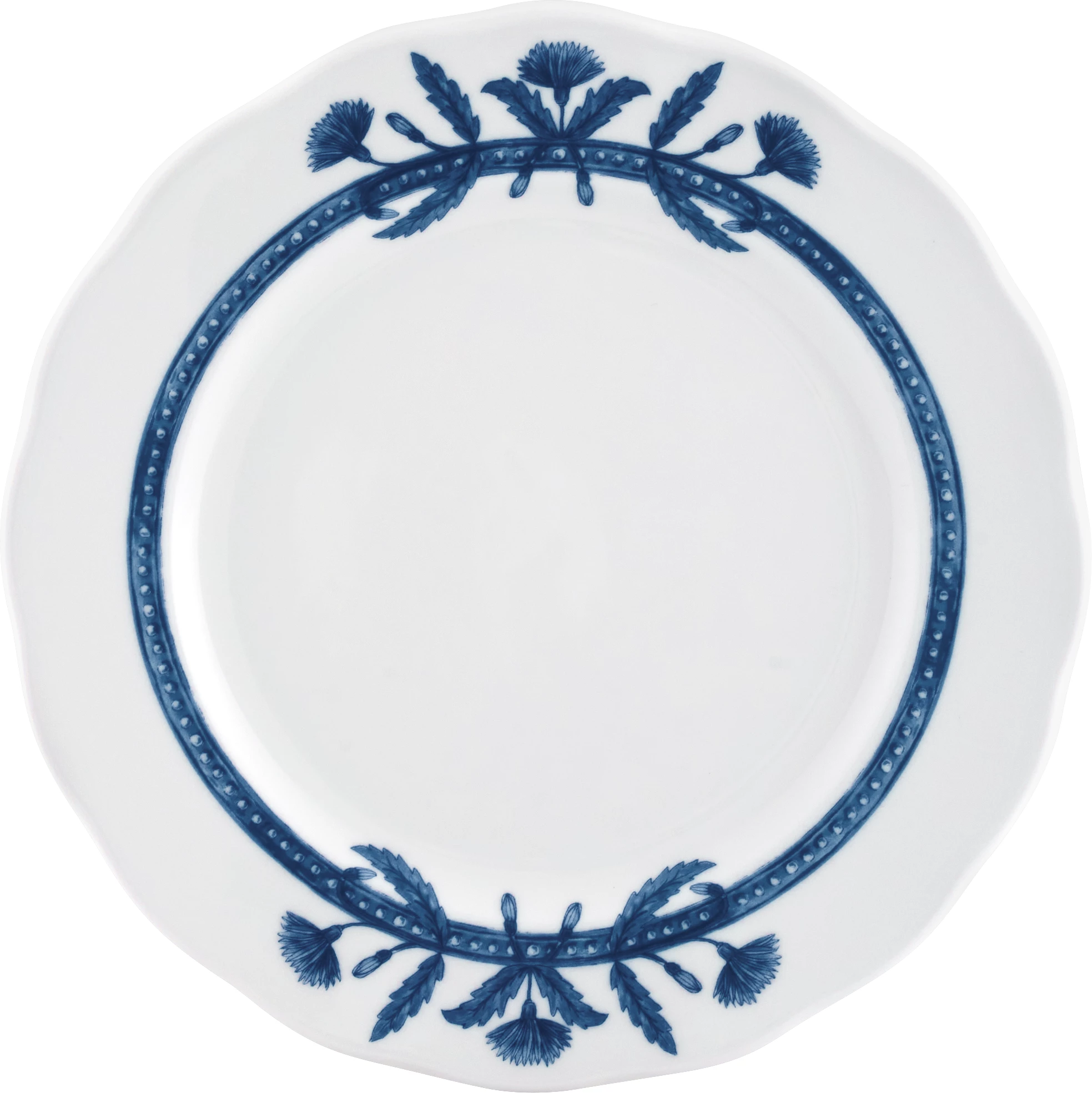 Vista Alegre Jane dyb tallerken, ø23,4 cm, hvid/blå