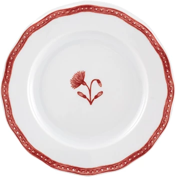Vista Alegre Jane tallerken, ø16,5 cm, hvid/rød