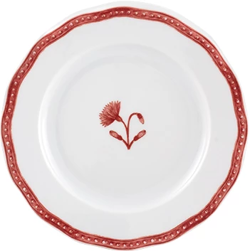 Vista Alegre Jane tallerken, ø21 cm, hvid/rød