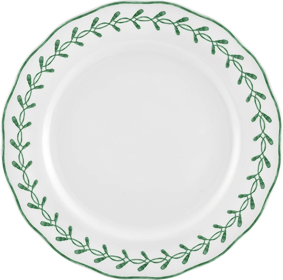 Vista Alegre Jane tallerken, ø26,6 cm, hvid/grøn