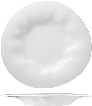 Lilien Flamenco tallerken, 25 cm, hvid