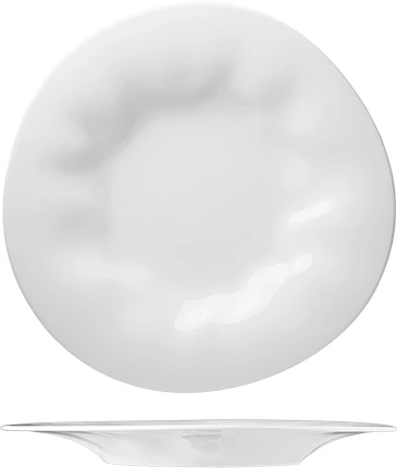 Lilien Flamenco tallerken, 32 cm, hvid