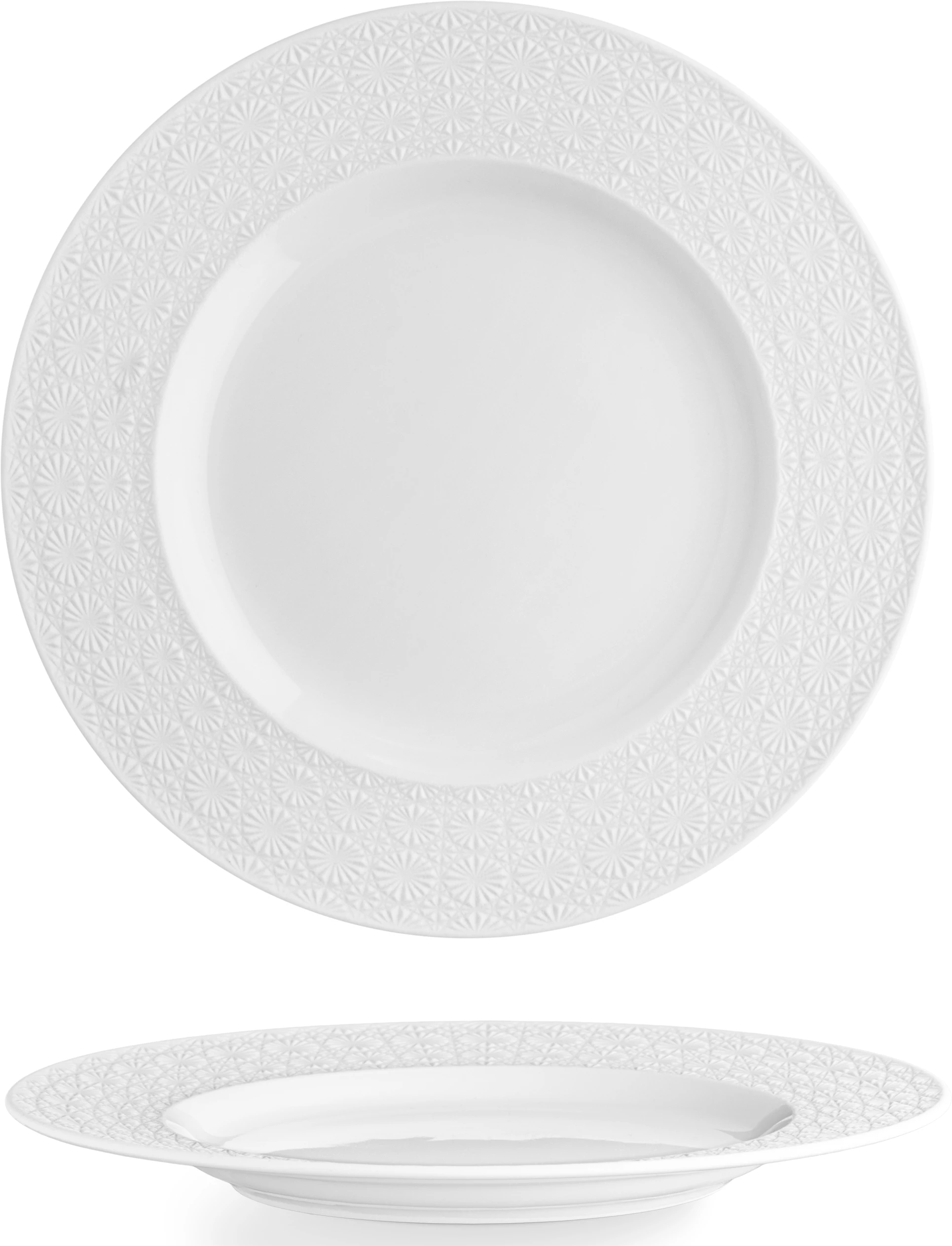 G. Benedikt Stars tallerken, 20,5 cm, hvid med mat fane