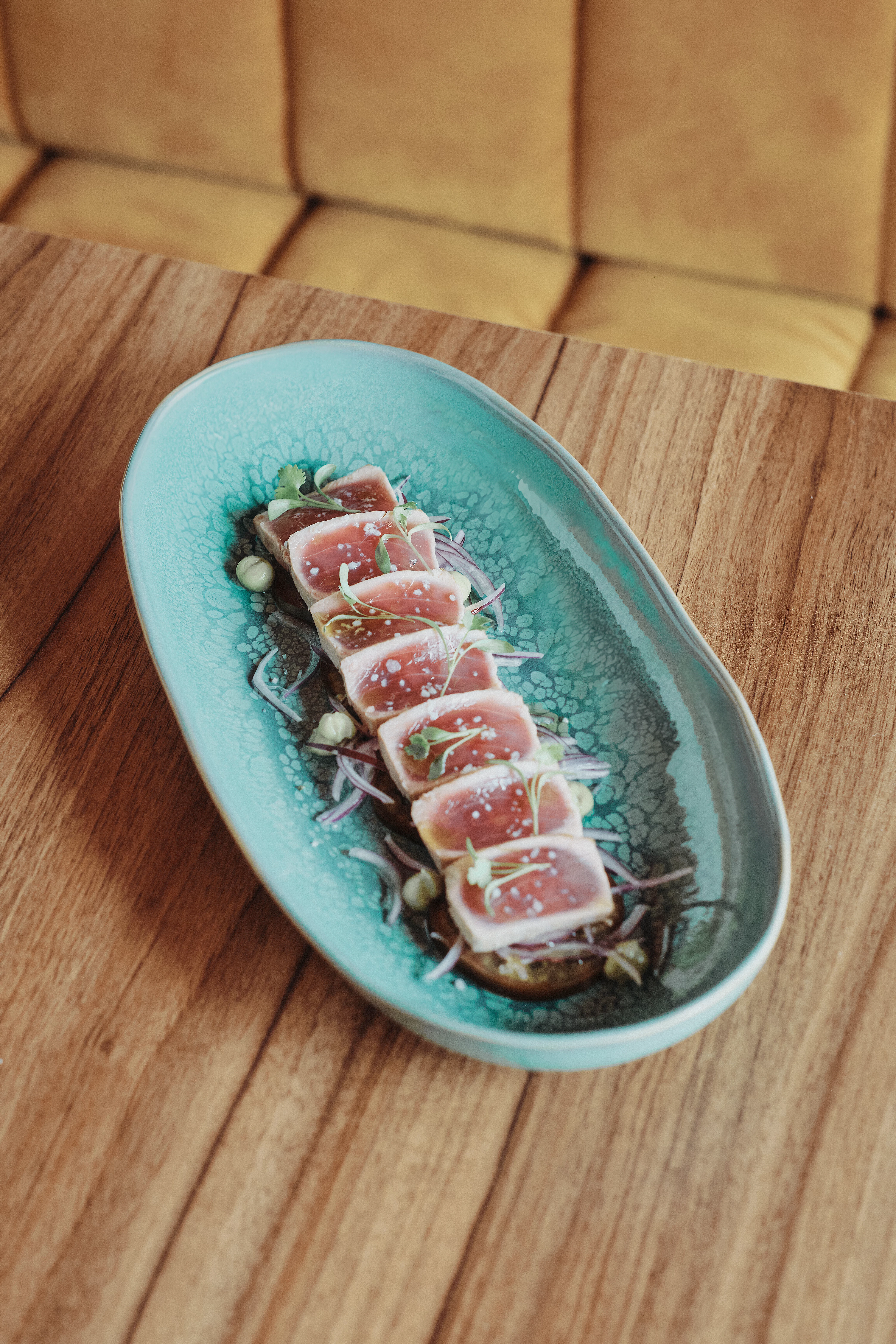 Vista Alegre Gemstone tallerken/fad, oval, 34,5x17 cm, grøn