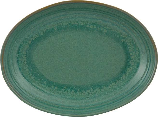 Vista Alegre Gemstone tallerken/fad, oval, 27x20 cm, grøn
