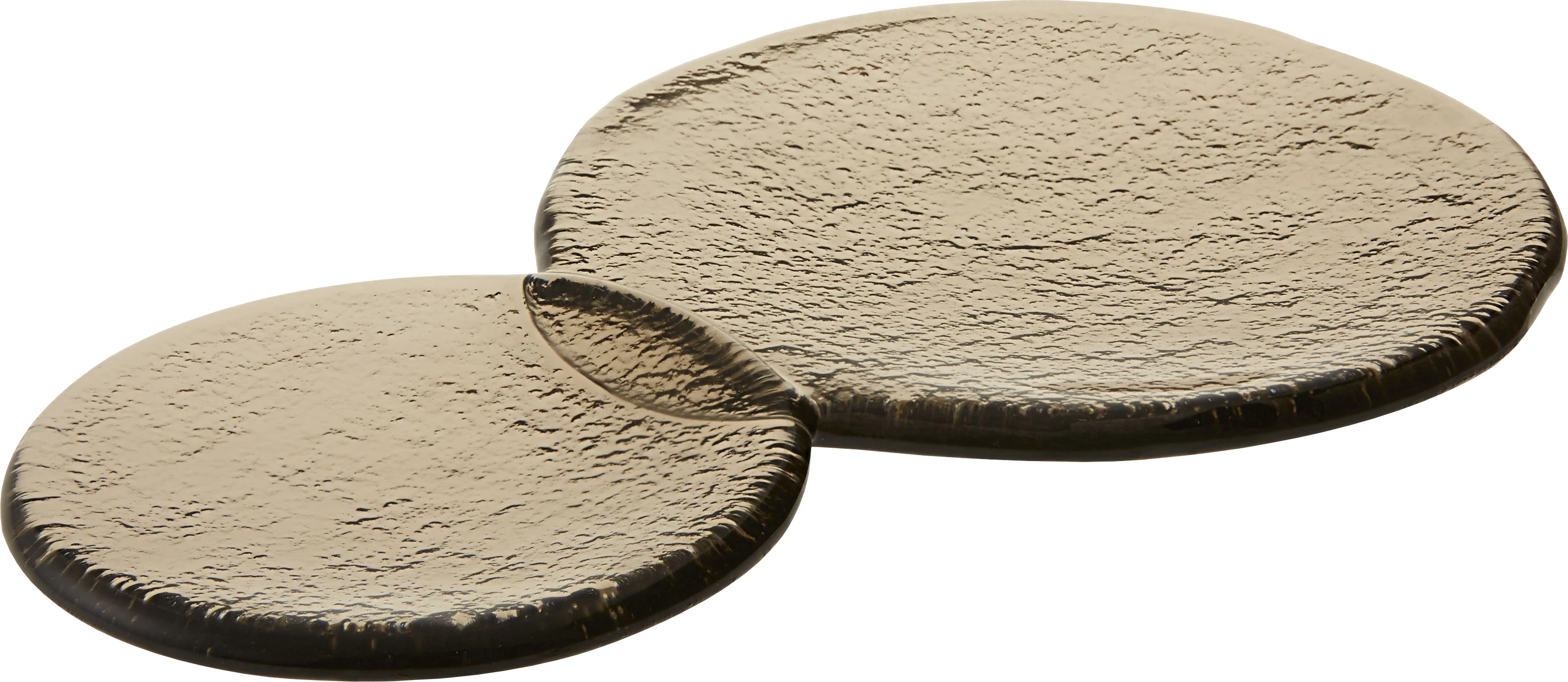Vista Alegre Silica Bubbles glastallerken, dobbel, 17,7 x 11 cm, brun