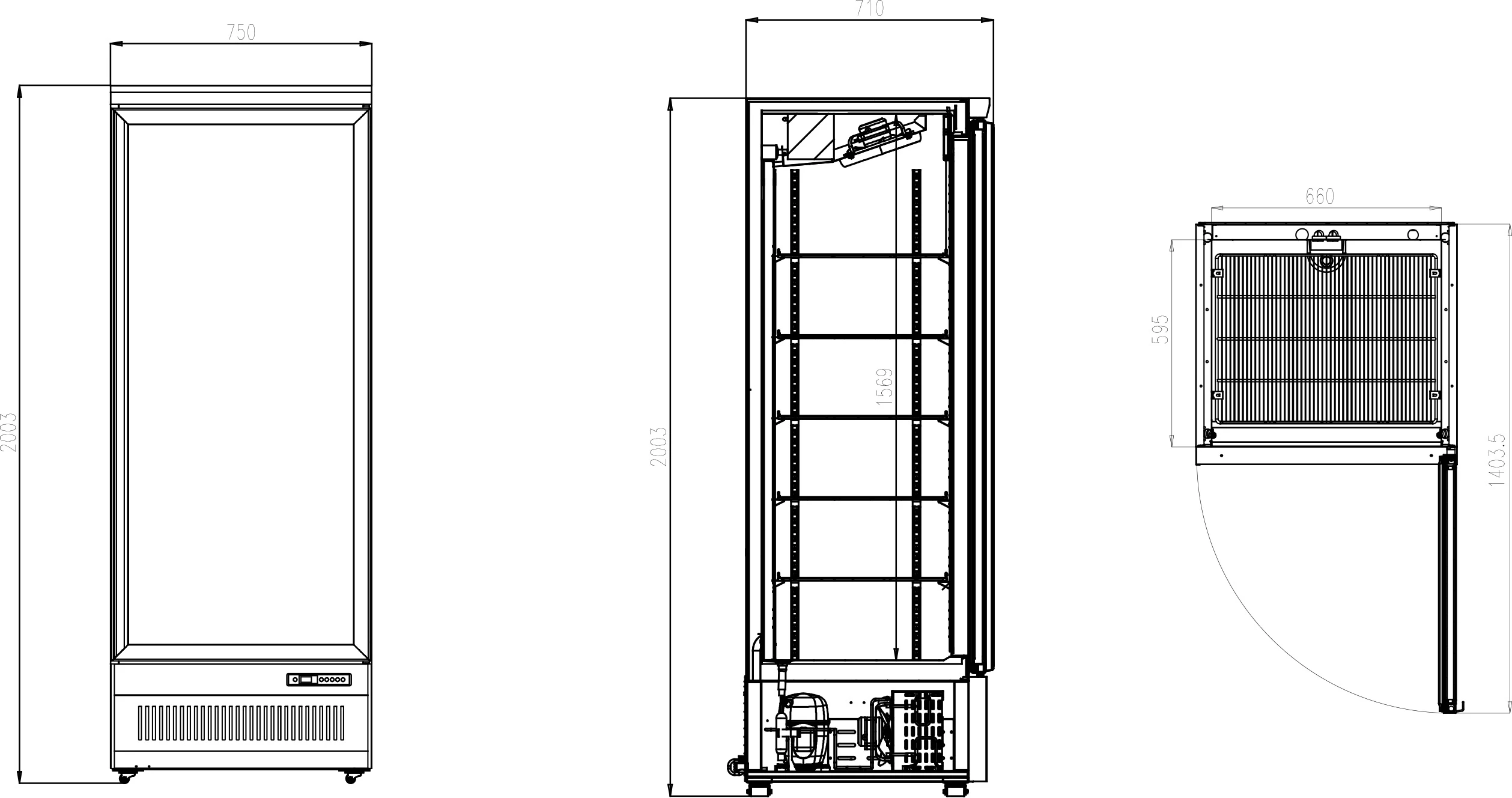 Tefcold Atom Maxi C1DBB displaykøler