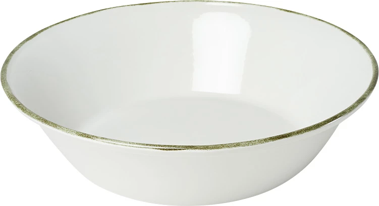 Figgjo skål, stablebar, Rustikk strøk, hvid/grøn, ø35,5 cm, 600cl