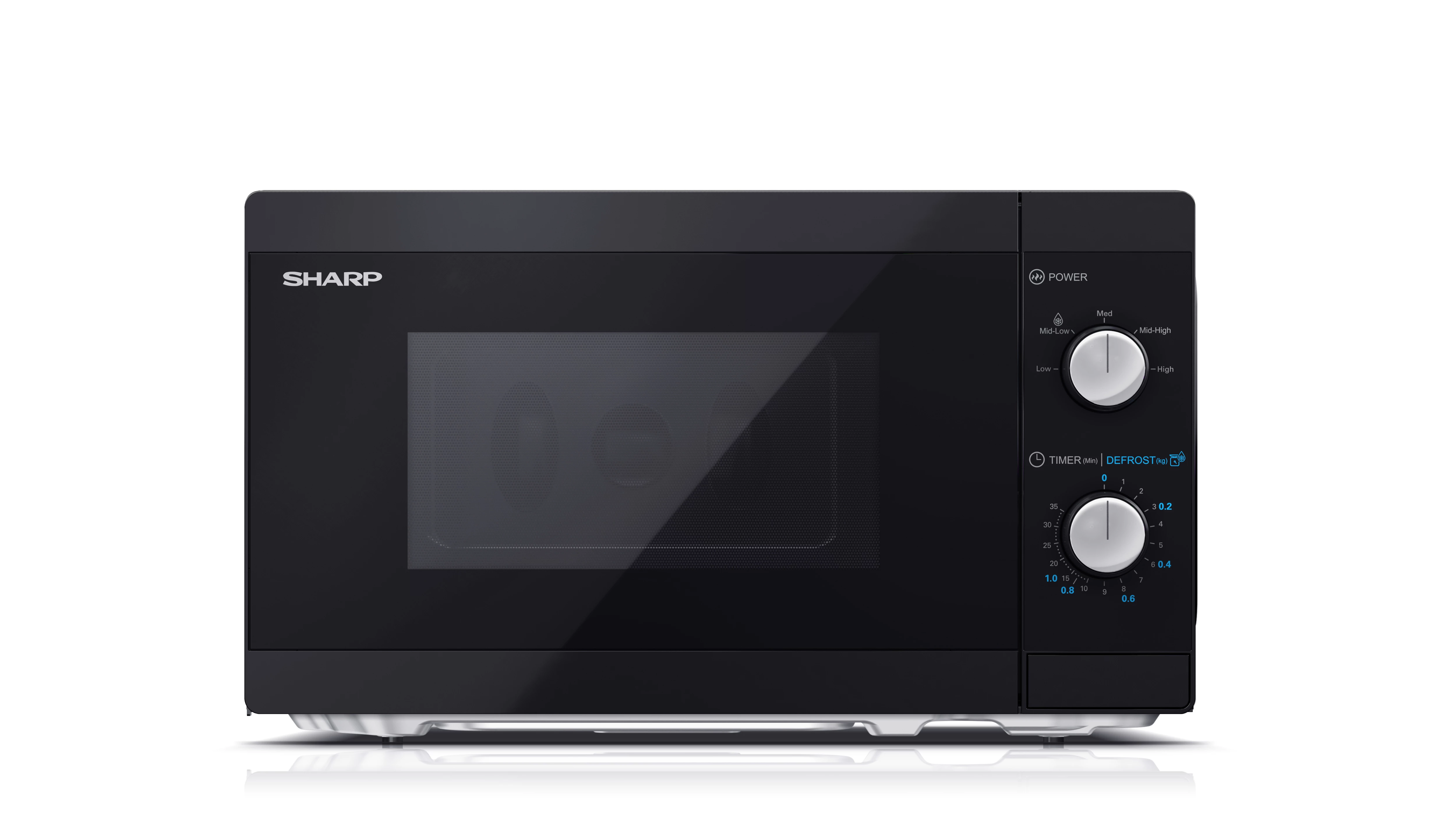 Sharp MS01E mikroovn, sort 20 ltr.