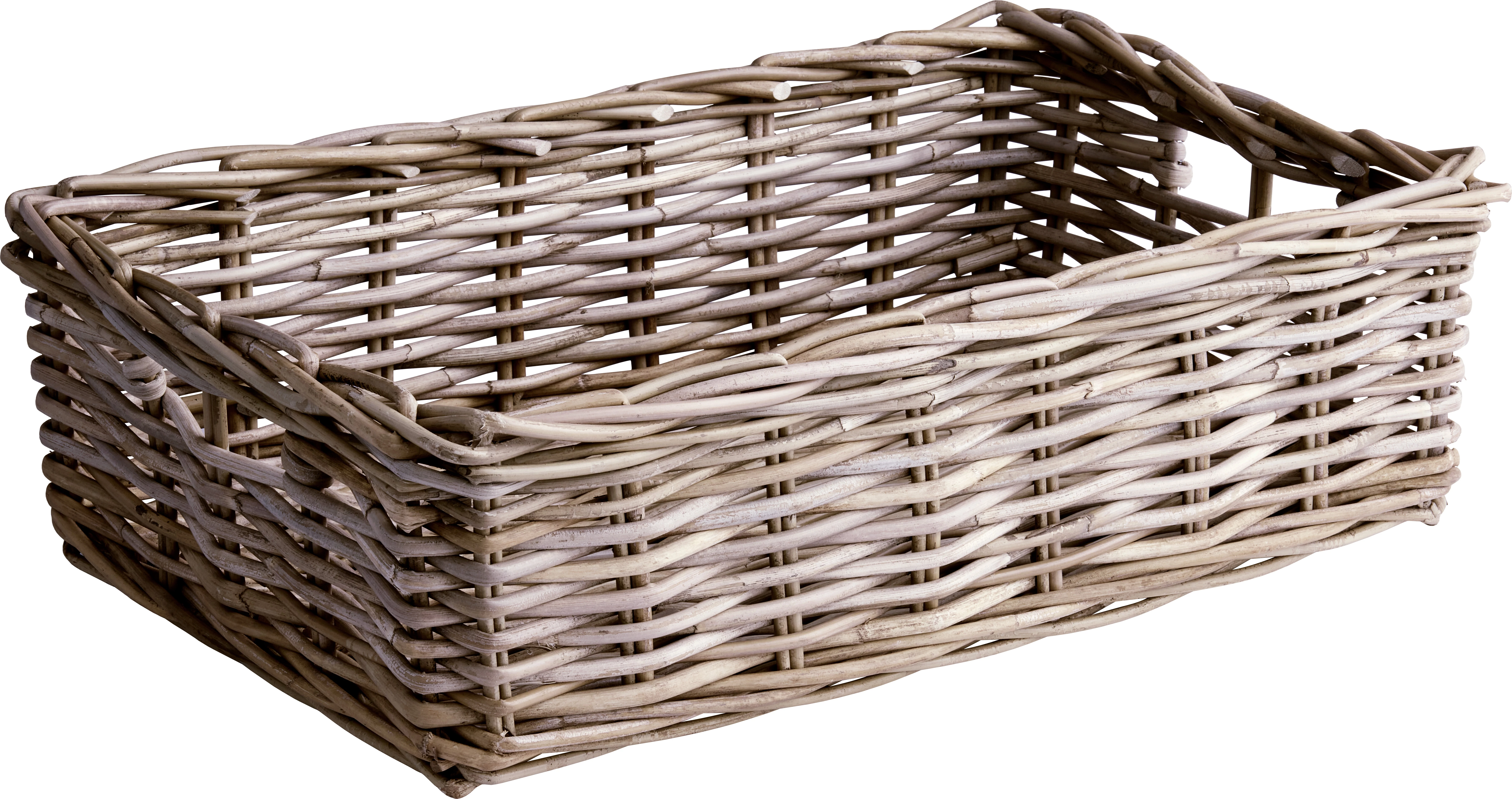 Brødkurv, 54x35 cm, grå rattan