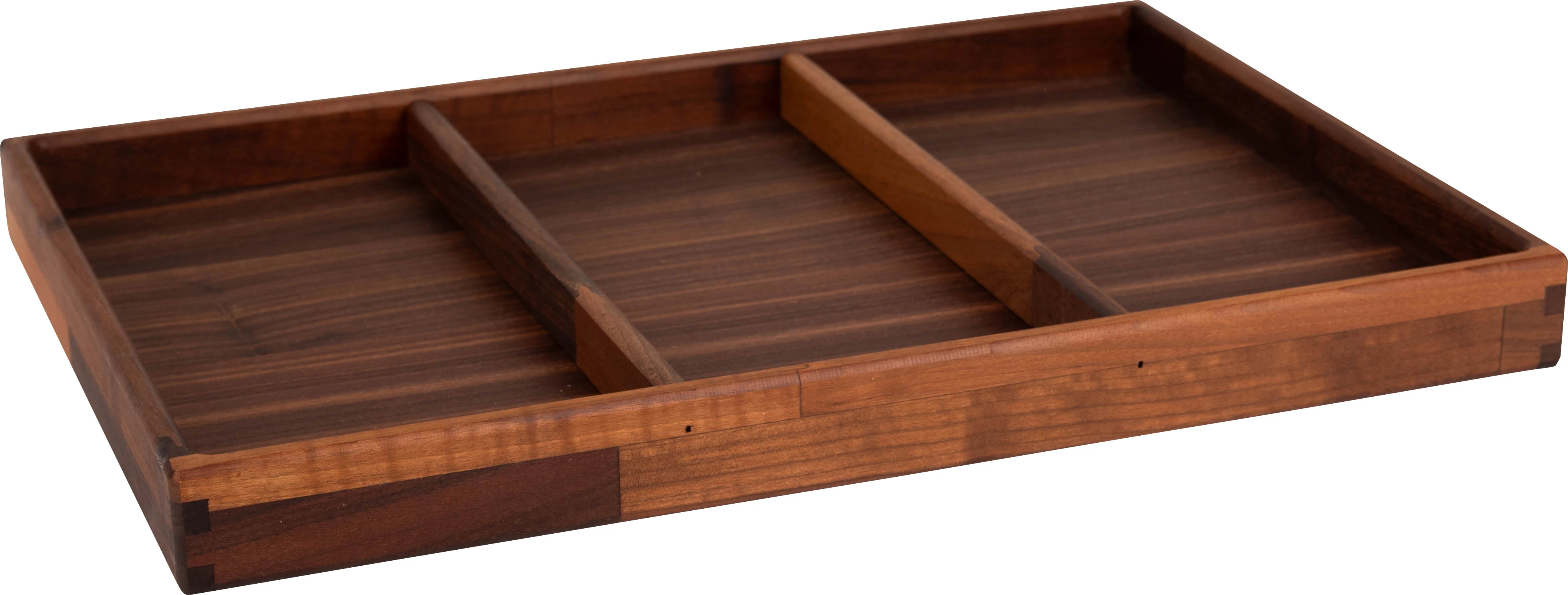Steelwood Concept Copenhagen trækasse med 3 rum, valnød, H4 cm