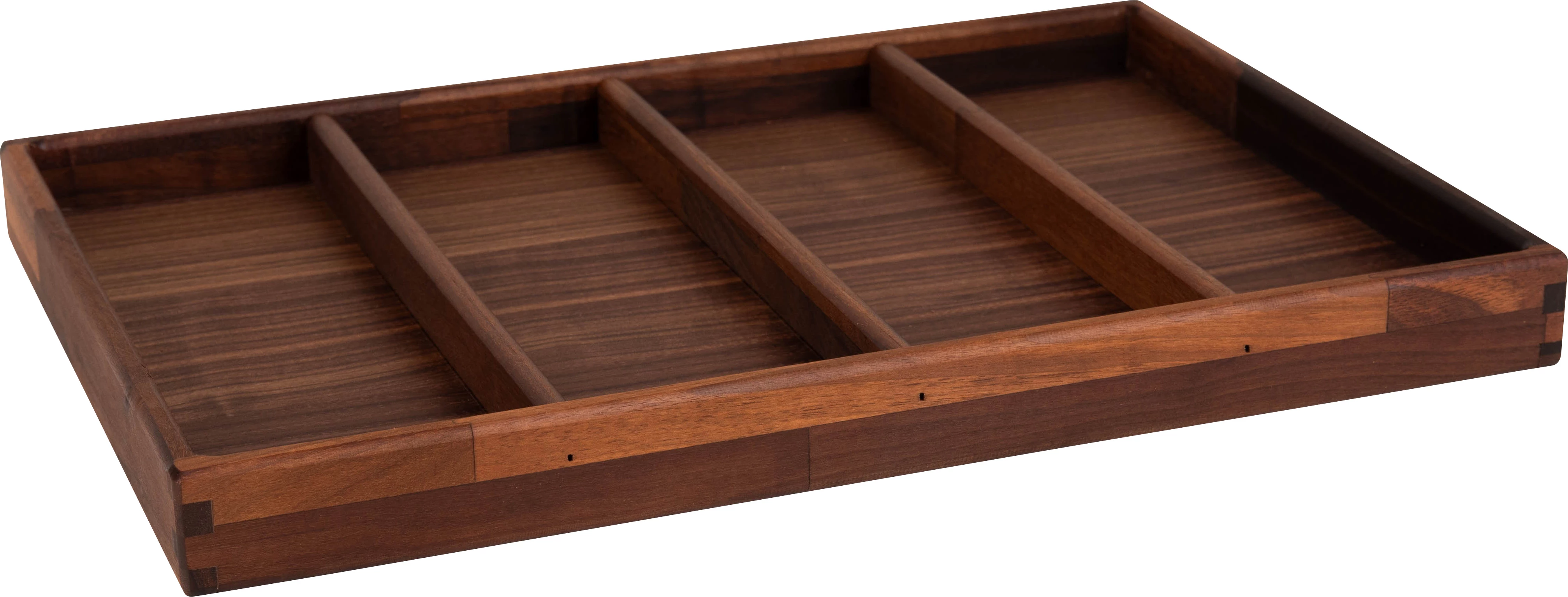 Steelwood Concept Copenhagen trækasse med 4 rum, valnød, H4 cm