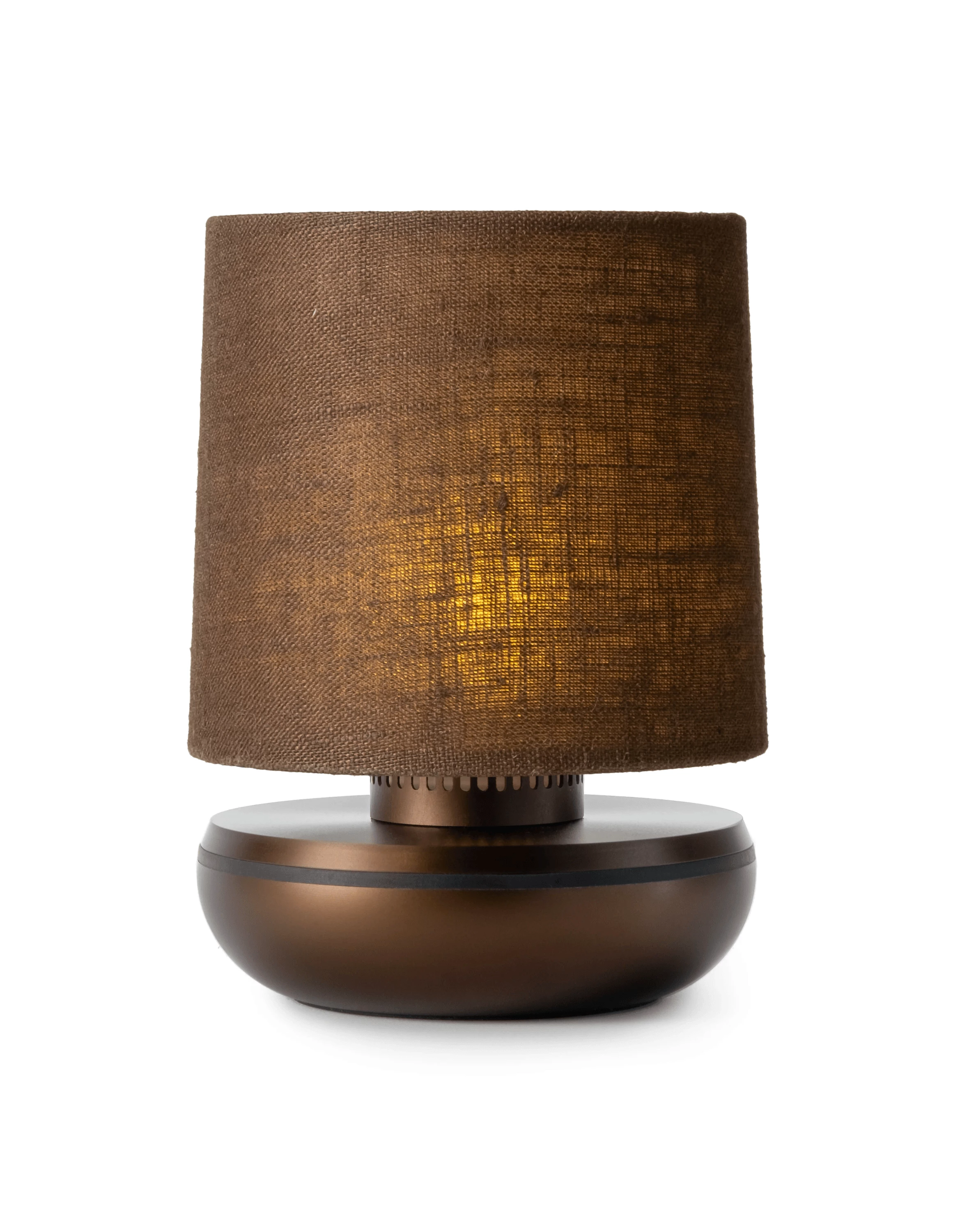 Humble Firefly lampe, bronze/brun hør, 11,8 cm