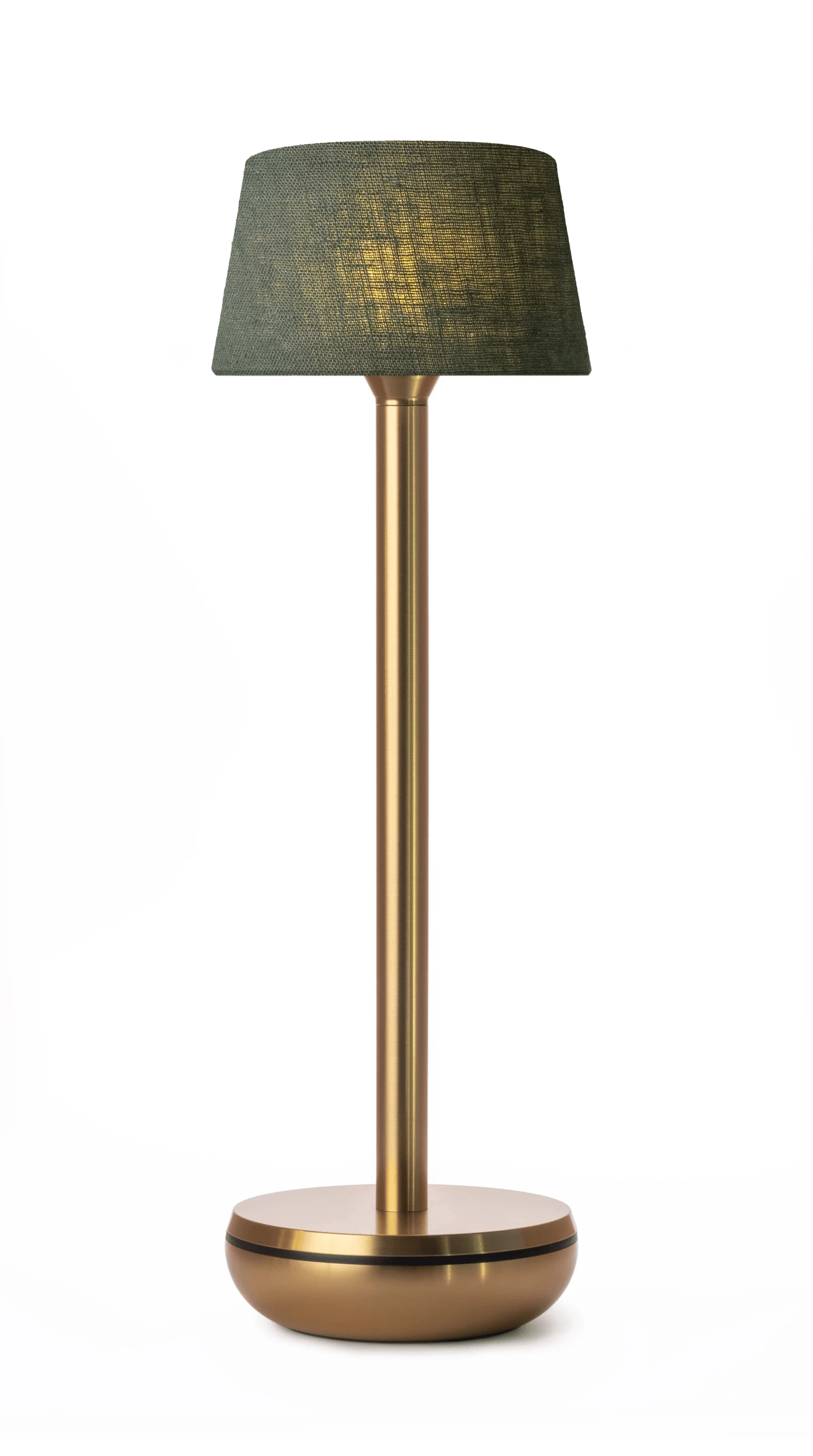 Humble Air lampe, guld/grøn hør, H 26 cm