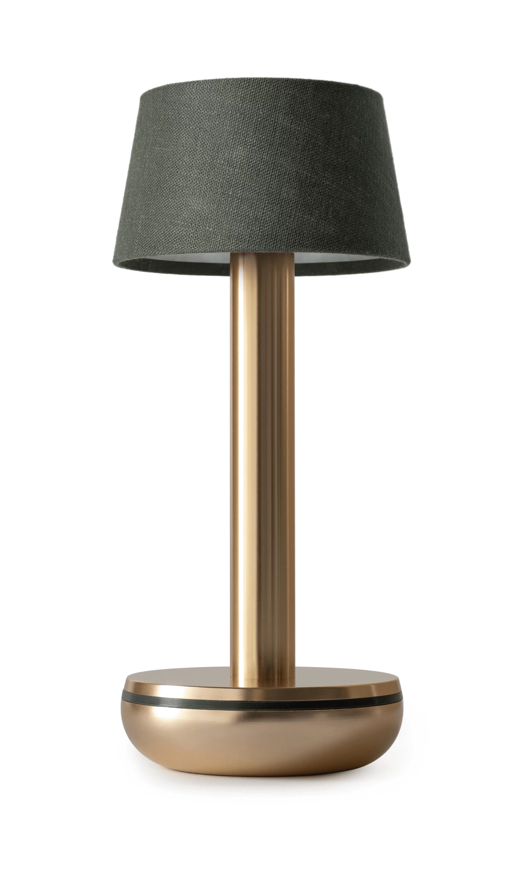 Humble Two lampe, guld/mørkegrøn hør, H 21,2 cm