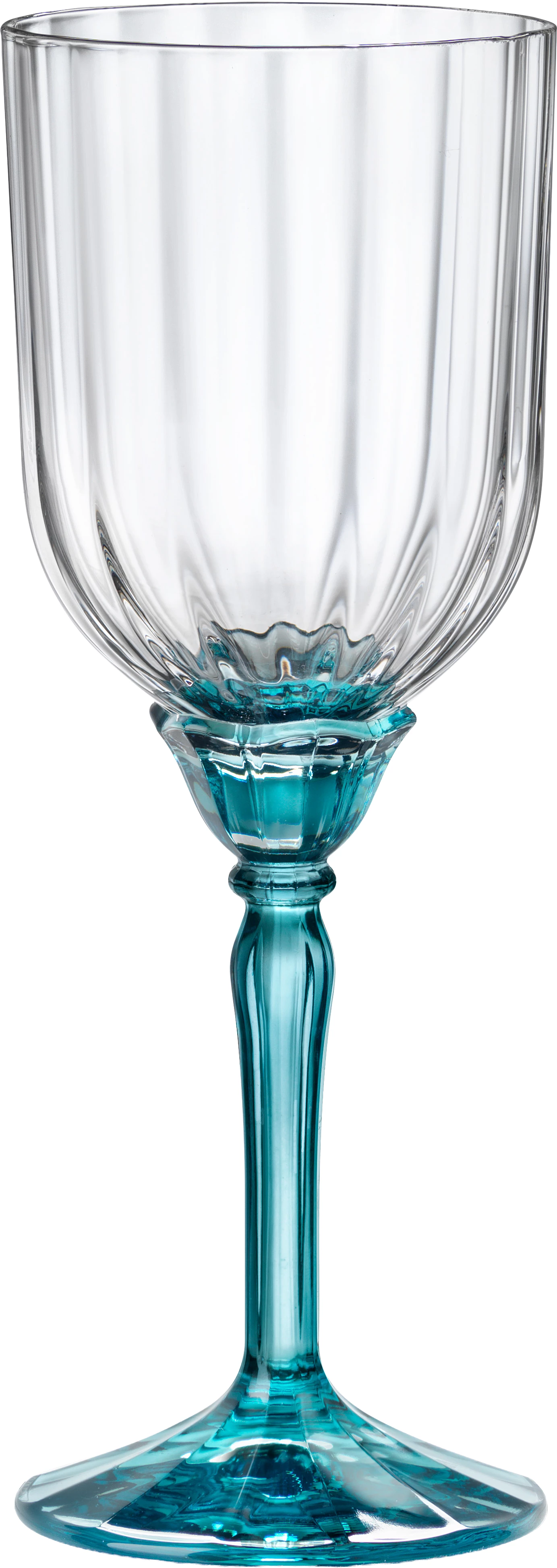 Bormioli Rocco Florian champagneglas, klar/blå, 24,5 cl, H 19,7 cm