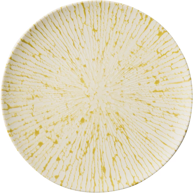 Arthur Krupp Golden Ray tallerken uden fane, okkerstribet, 27,5 cm