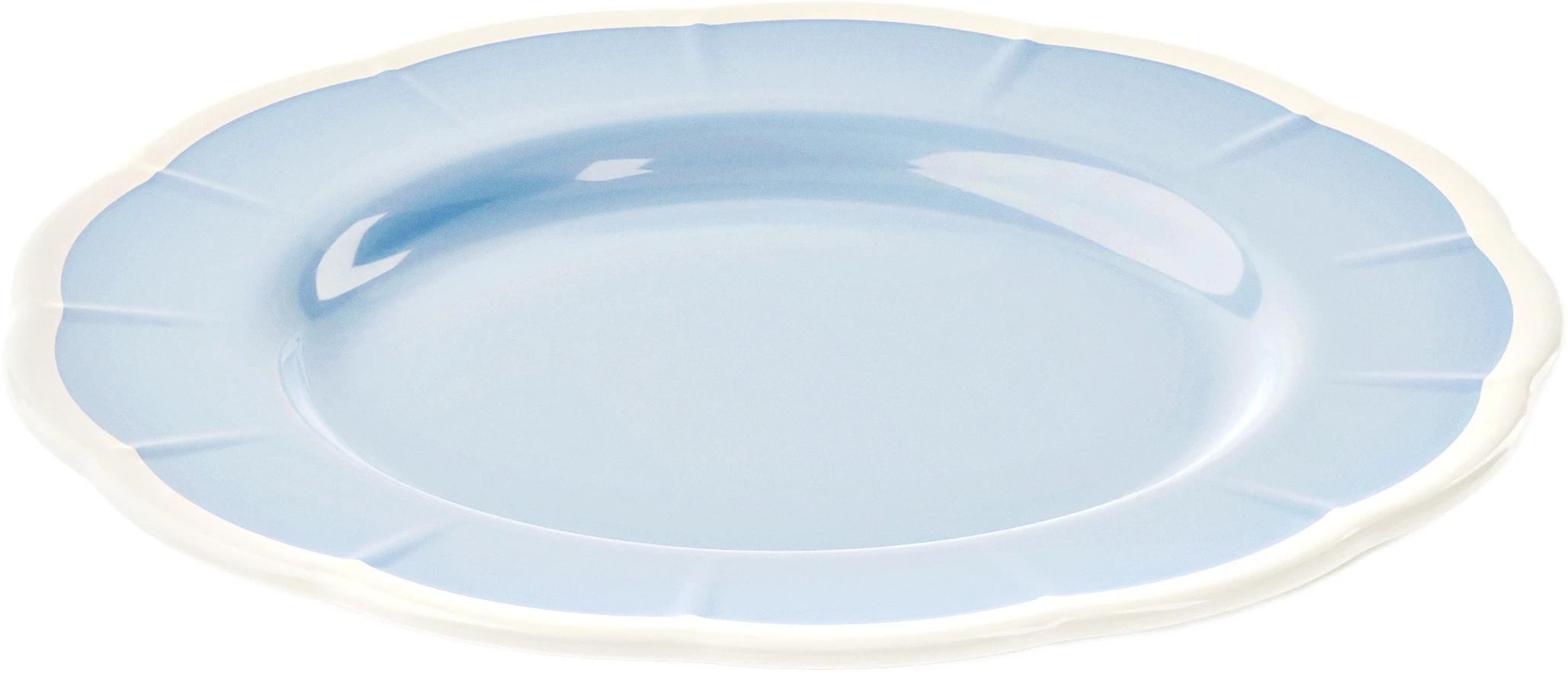 Guzzini Flora tallerken, blå melamin, 21 cm