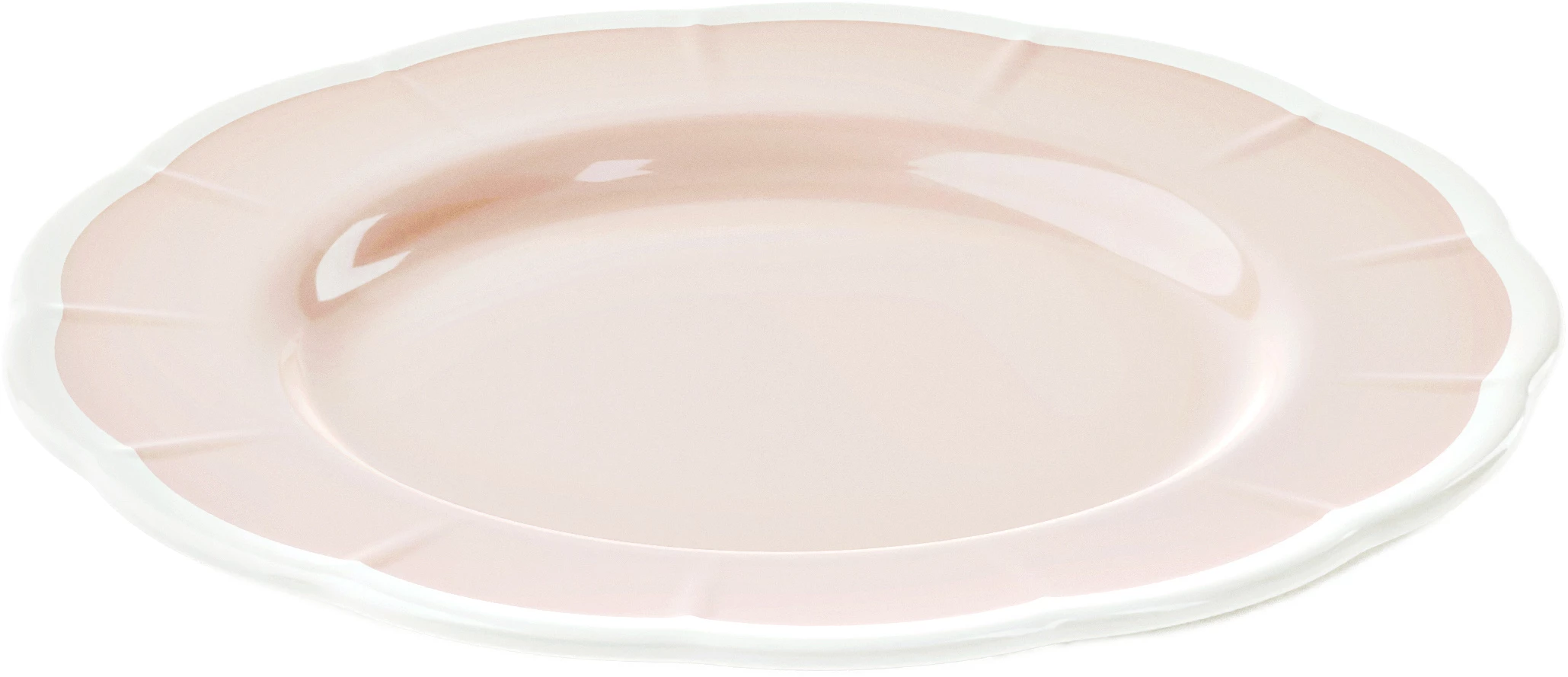 Guzzini Flora tallerken, lyserød melamin, 21 cm
