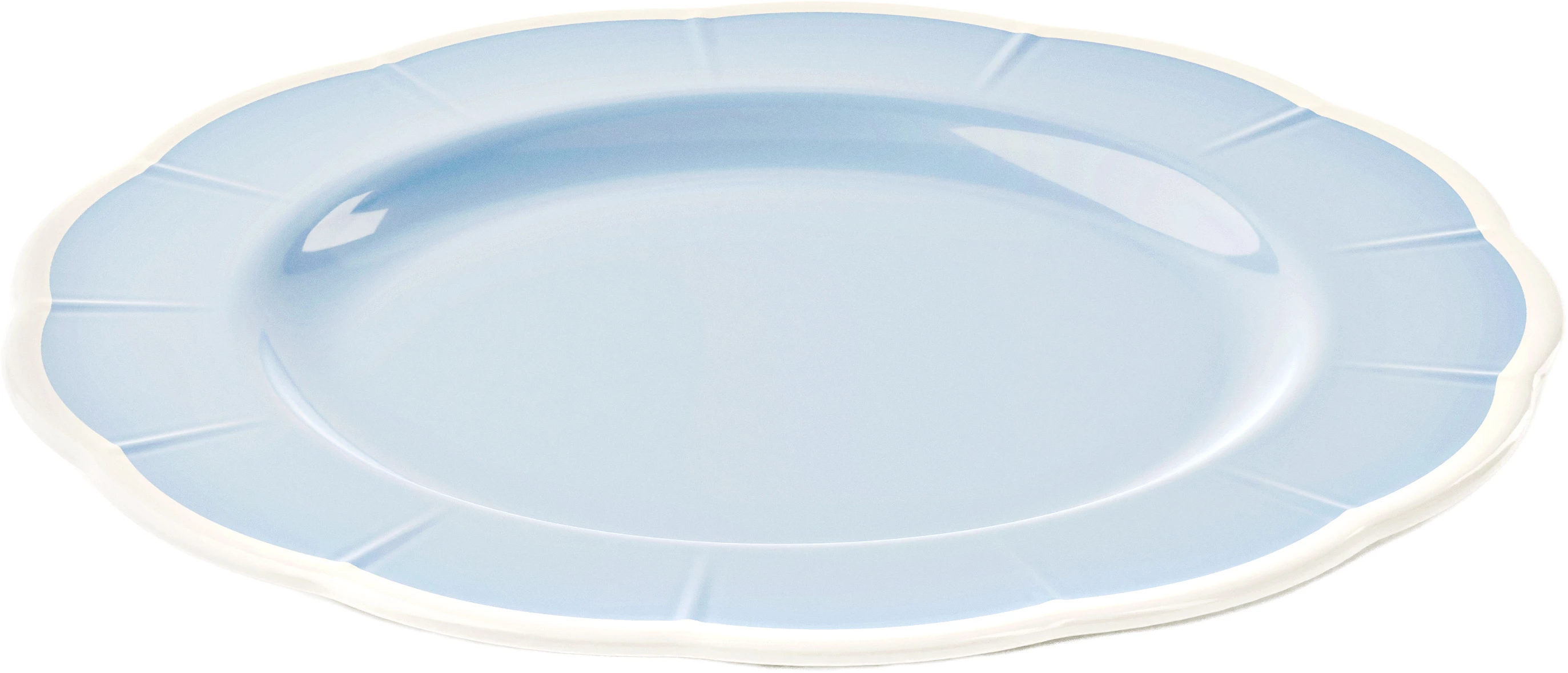 Guzzini Flora tallerken, blå melamin, 28 cm