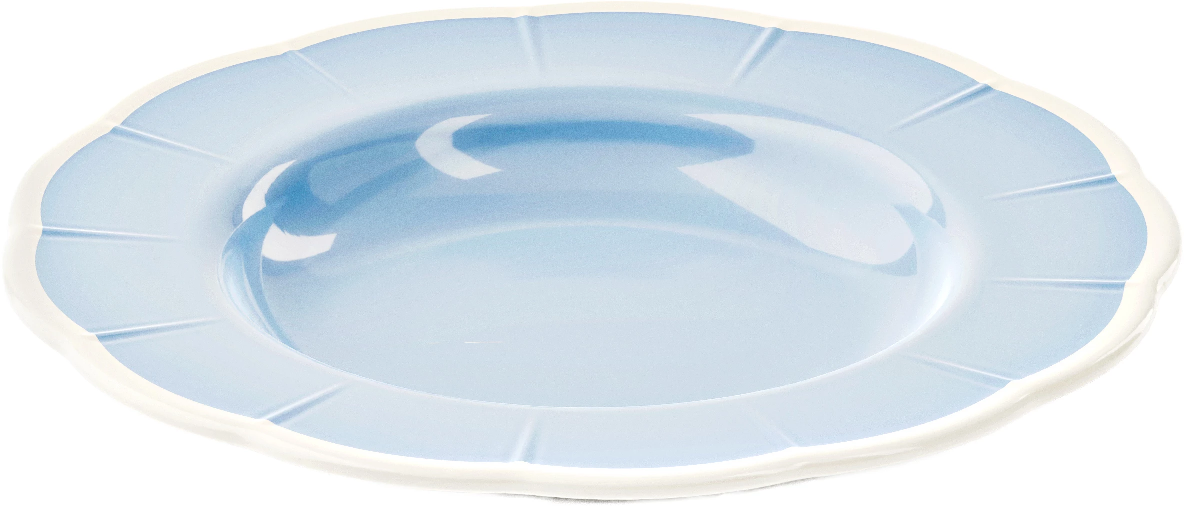 Guzzini Flora dyb tallerken, blå melamin, 24 cm
