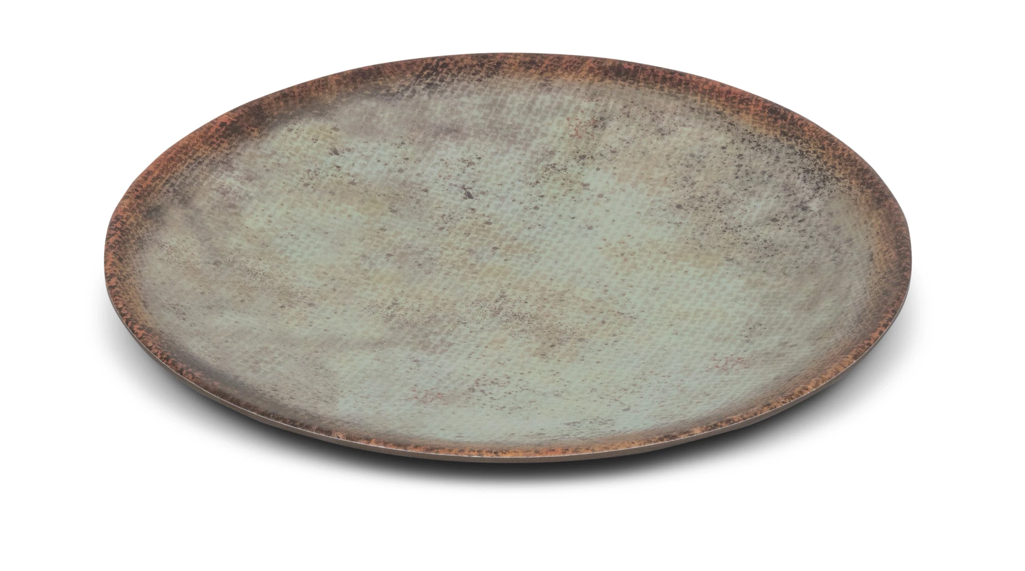 Pujadas Linen tallerken, grøn/brun melamin, 21,5 cm