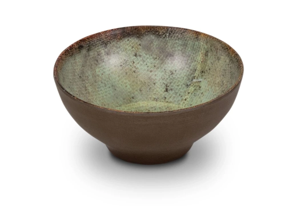 Pujadas Linen skål, grøn/brun melamin, ø16,5 cm, 85 cl