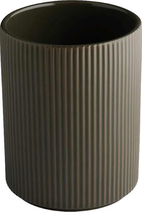 APS The Grid krukke/skål, mørk oliven, 130 cl, Ø12,5 cm, H16,5 cm