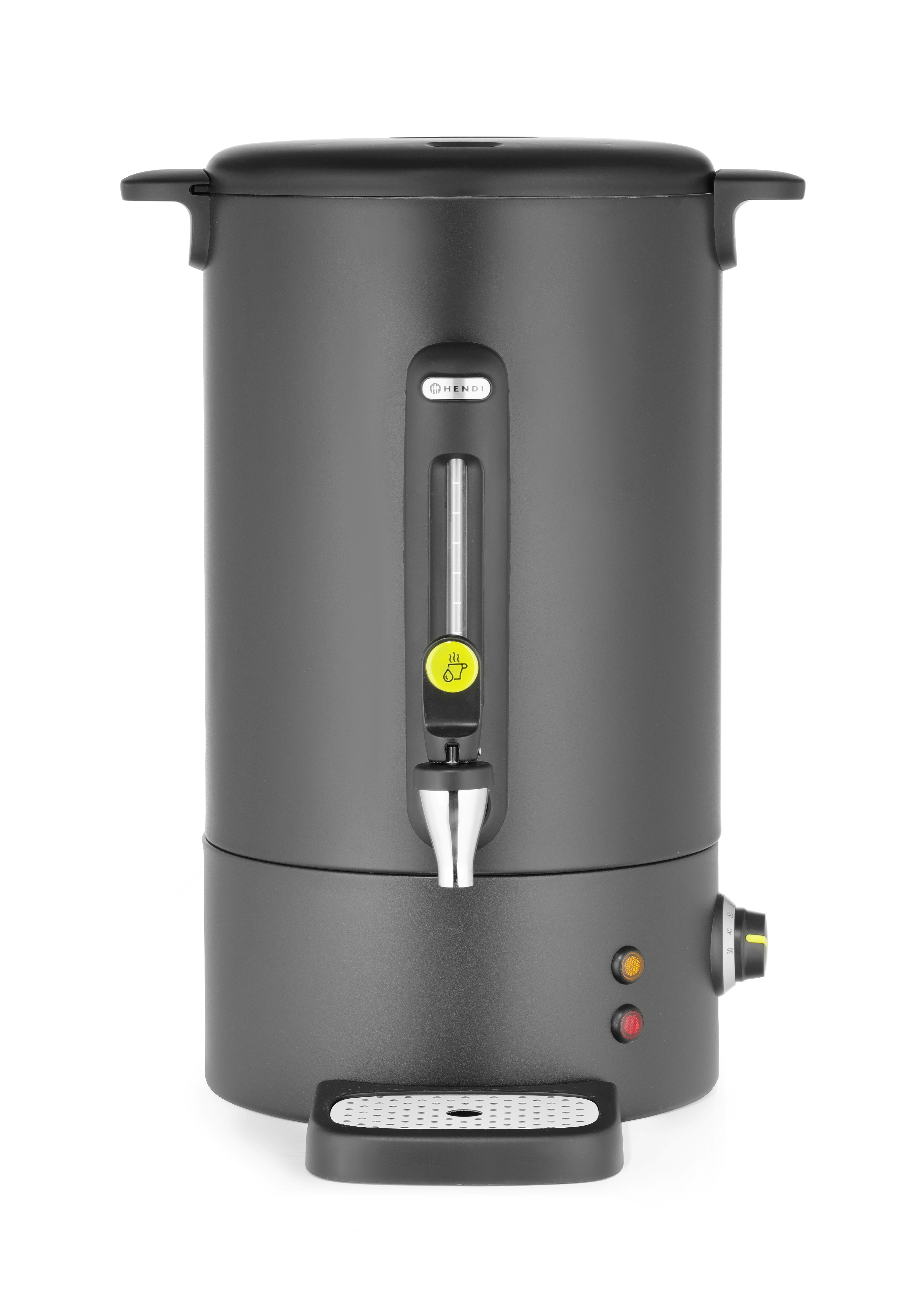 Hendi Uniq varmvandsdispenser, sort, 16 L