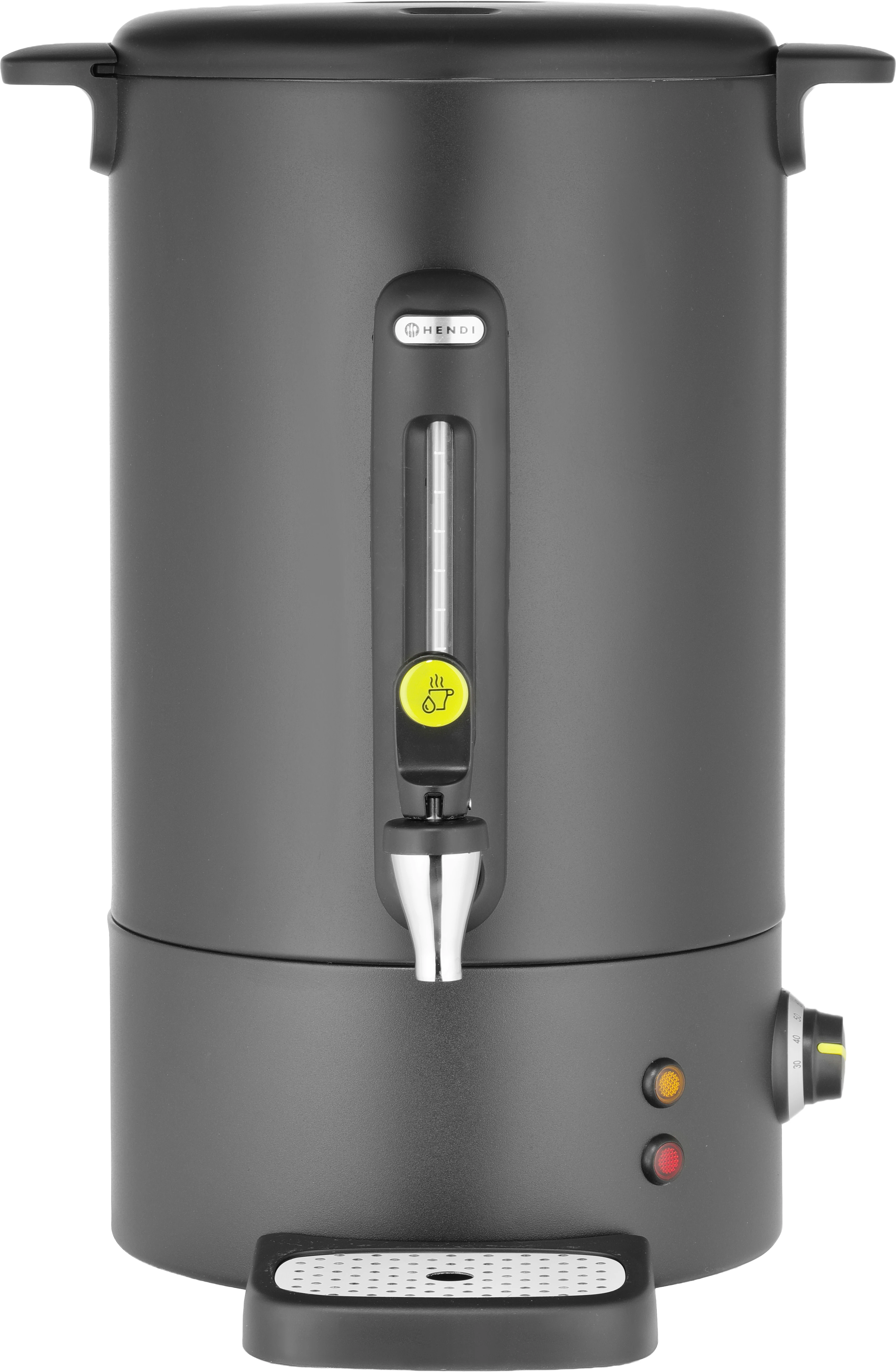 Hendi Uniq varmvandsdispenser, sort, 16 L