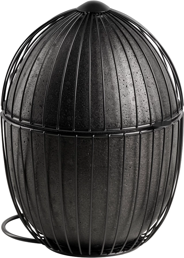APS Ovo ægekurv, sort, Ø23 cm, H31 cm