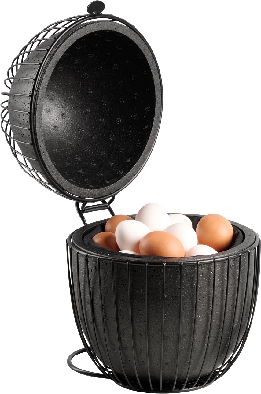 APS Ovo æggekurv, sort, Ø23 cm, H31 cm