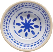 APS Floryn skål, melamin, hvid/blå/beige, ø8 cm, 5 cl