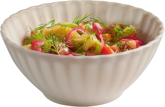 APS Arumi skål, melamin, hvid/blå/beige, ø19 cm, 100 cl