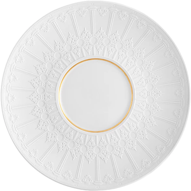 Vista Alegre Chef's Collection Aura gourmettallerken med mat fane og guldkant, ø26,7 cm