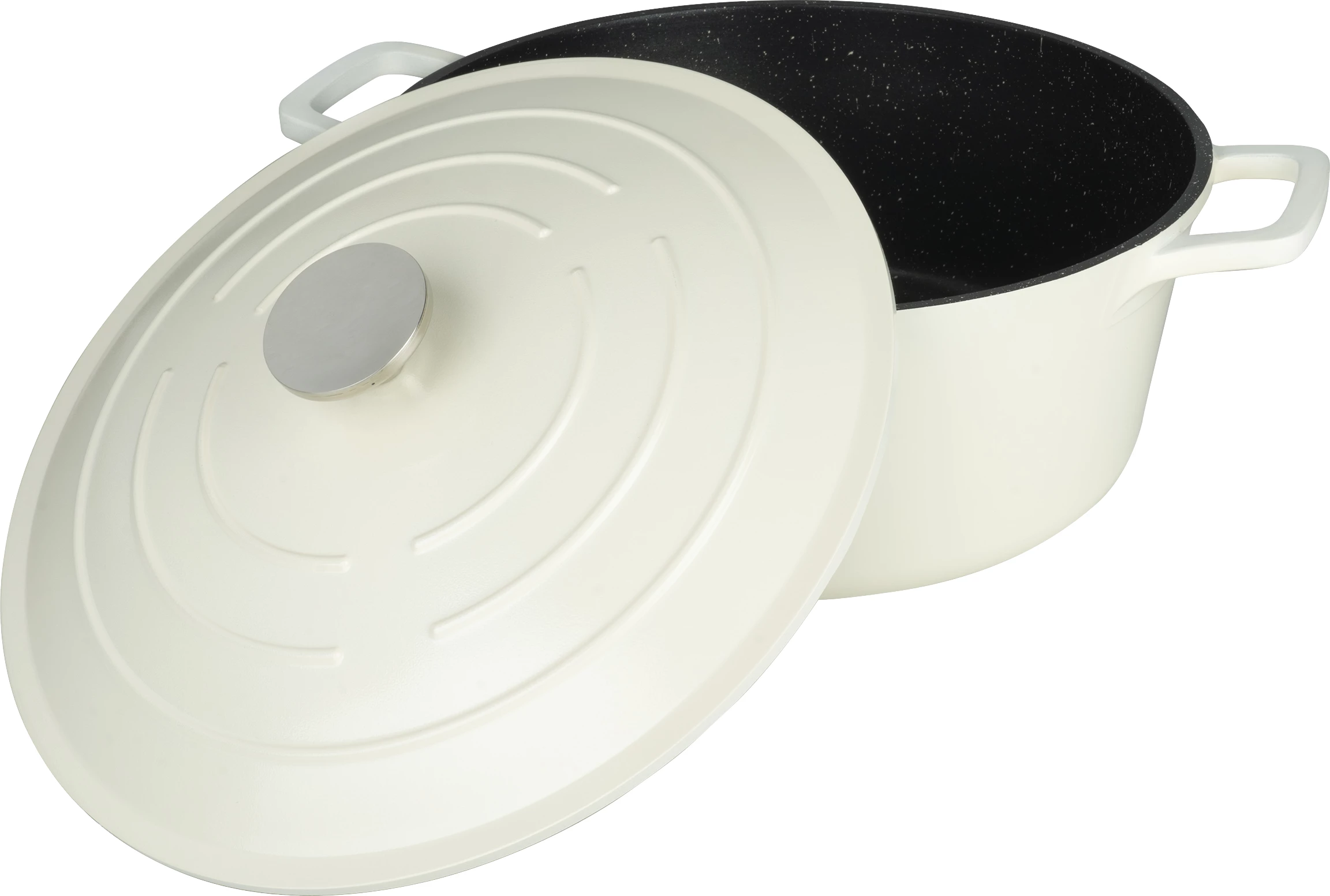 Commichef gryde, råhvid, alu/non-stick, 6,5 ltr., ø28 cm