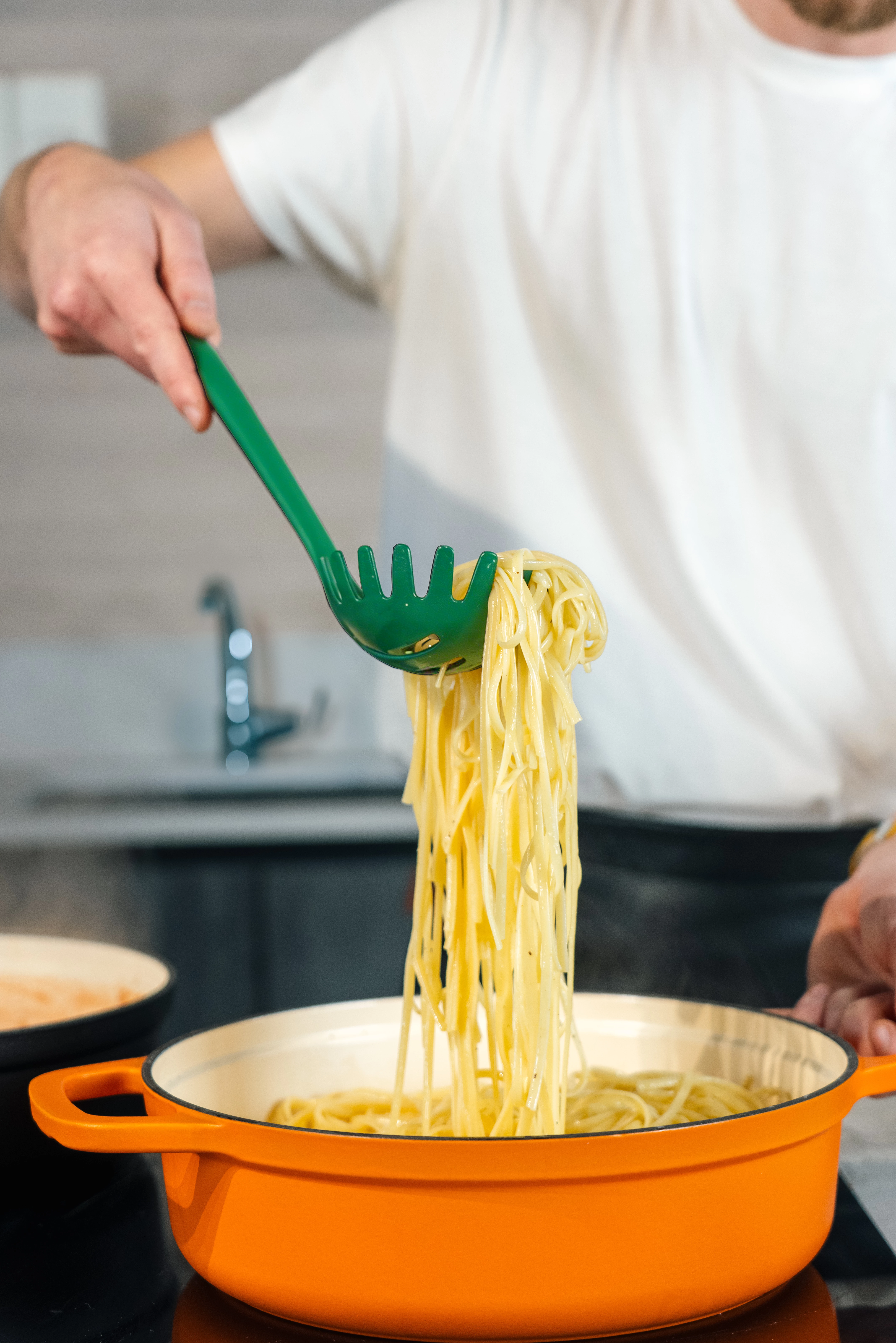 Grunwerg Greenworks spaghettiske, grøn genbrugsplast