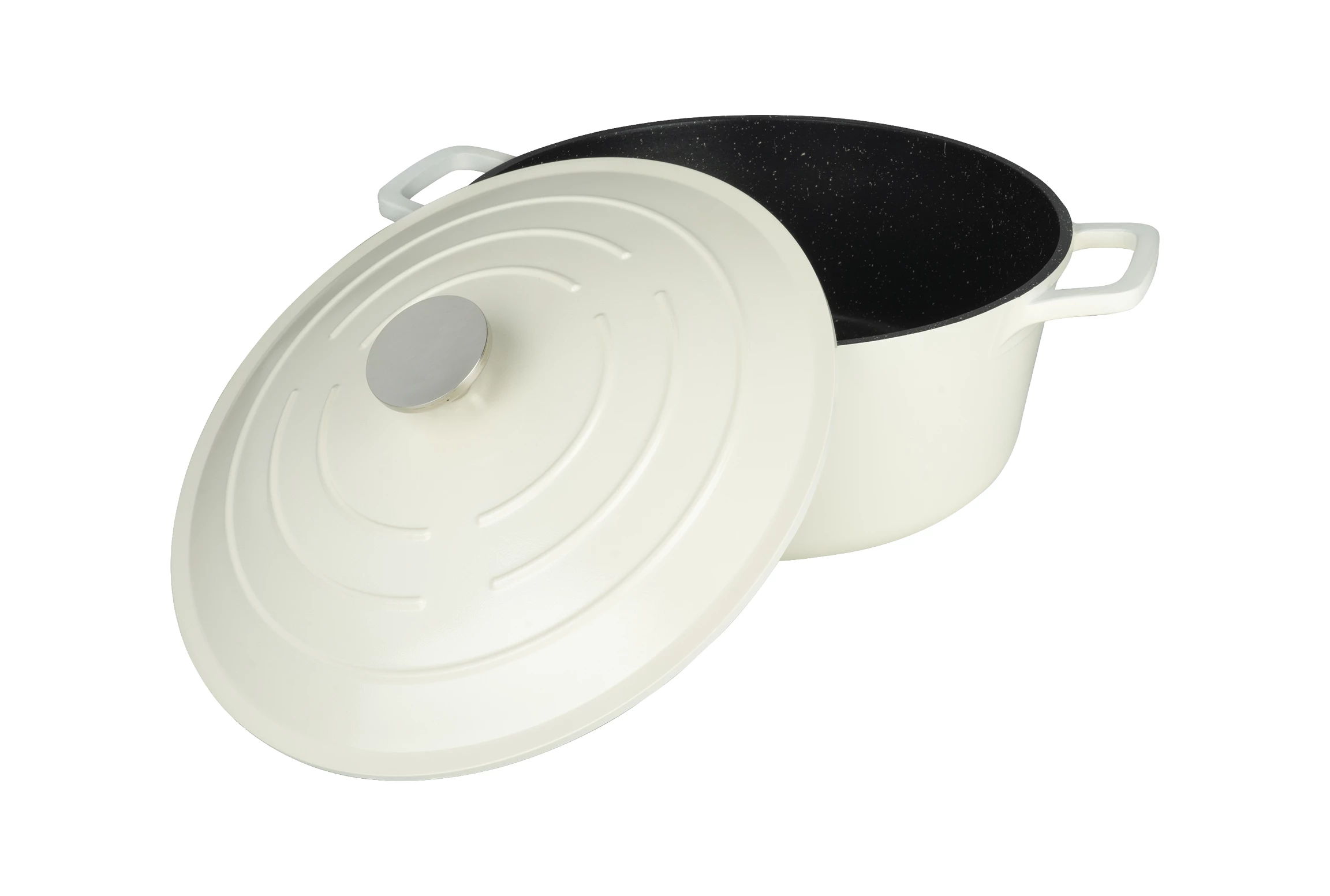 Commichef gryde, råhvid, alu/non-stick, 2,8 ltr., ø20 cm